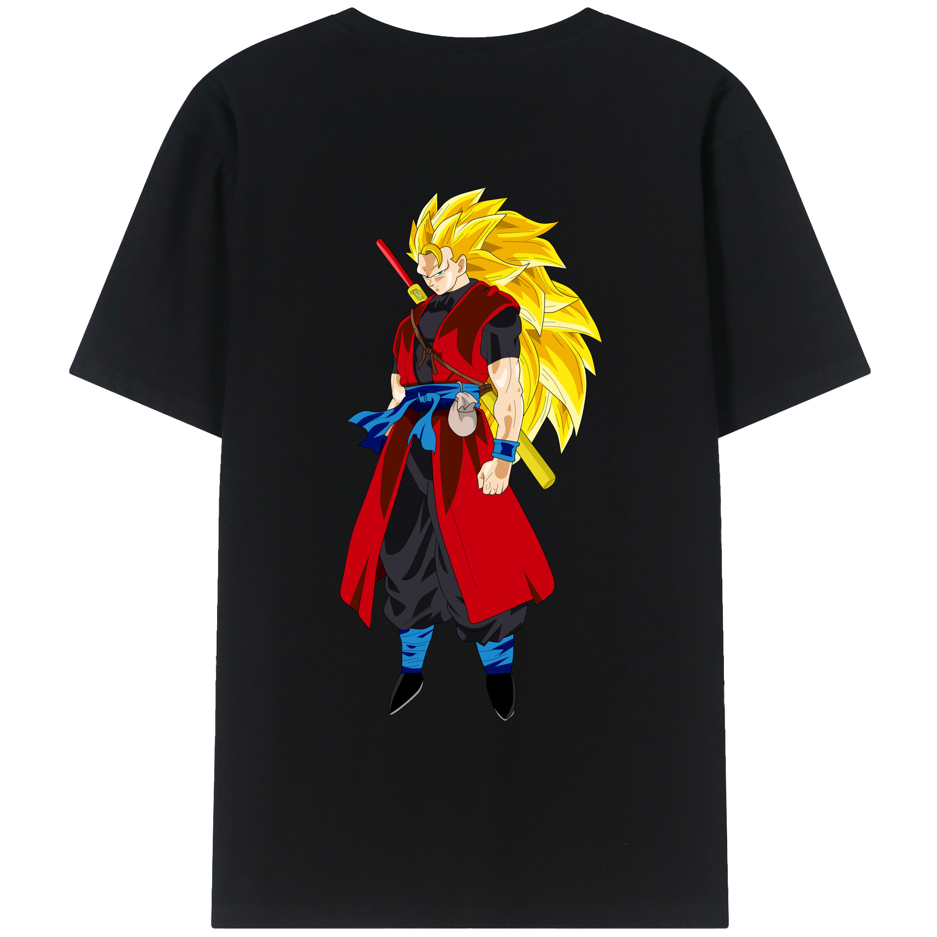 （画像用） ドラゴンボール トランクス（Torankusu）DRAGON BALL Trunks 綿100％ メンズ半袖Tシャツ（バックプリント） 通気性