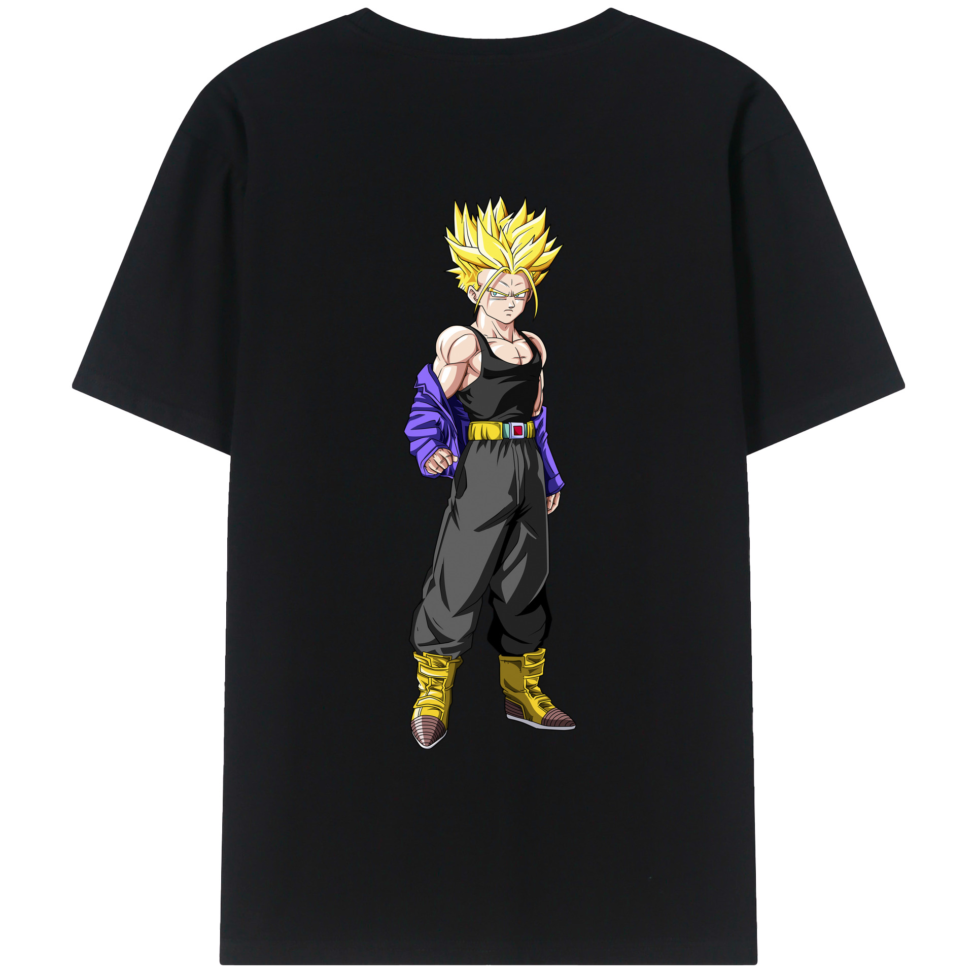 （画像用） ドラゴンボール トランクス（Torankusu）DRAGON BALL Trunks 綿100％ メンズ半袖Tシャツ（バックプリント） 通気性