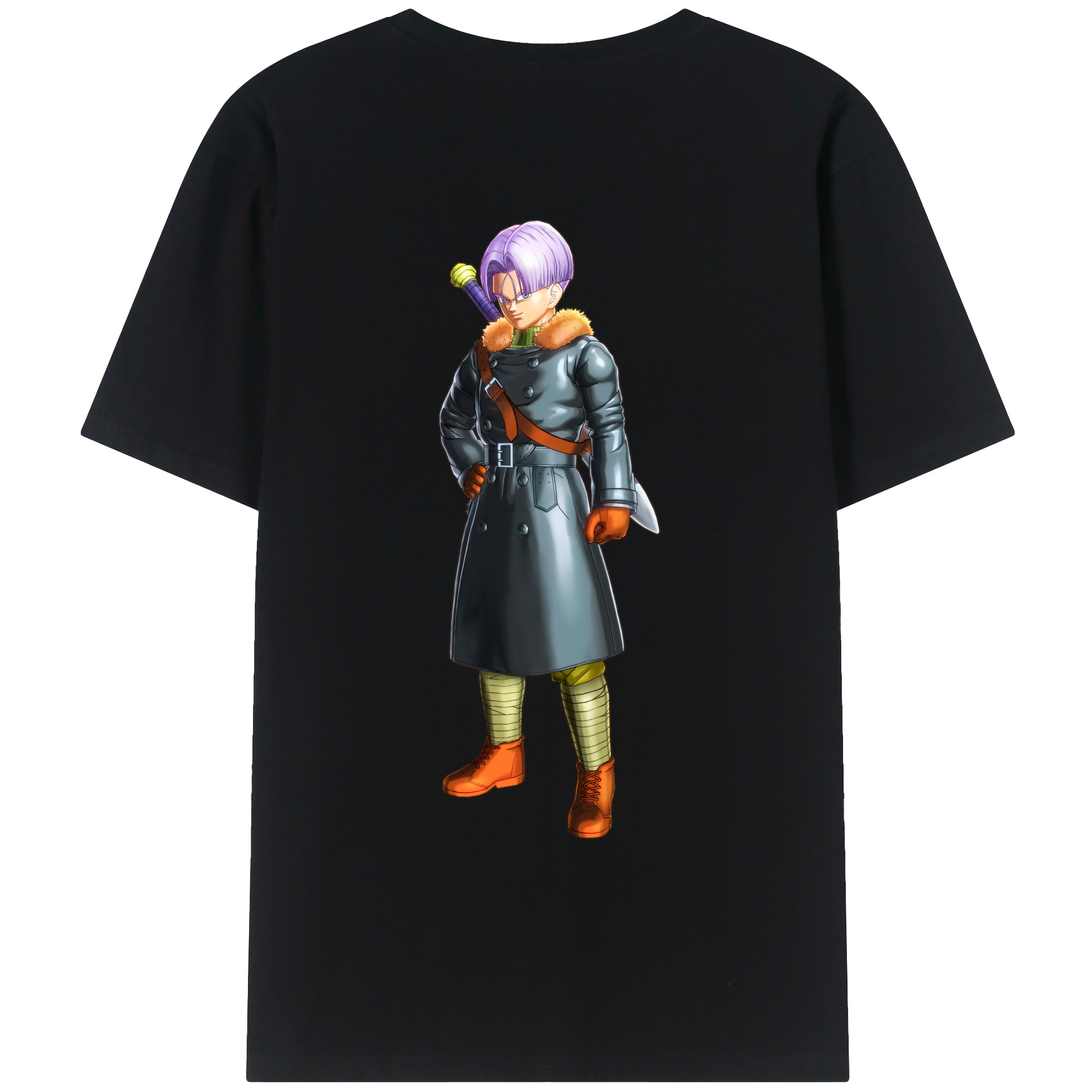 （画像用） ドラゴンボール トランクス（Torankusu）DRAGON BALL Trunks 綿100％ メンズ半袖Tシャツ（バックプリント） 通気性