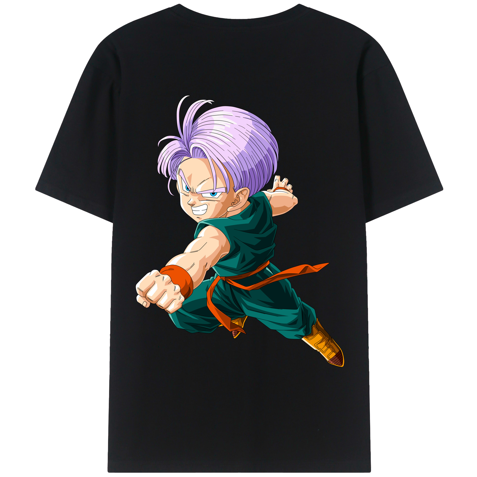 （画像用） ドラゴンボール トランクス（Torankusu）DRAGON BALL Trunks 綿100％ メンズ半袖Tシャツ（バックプリント） 通気性