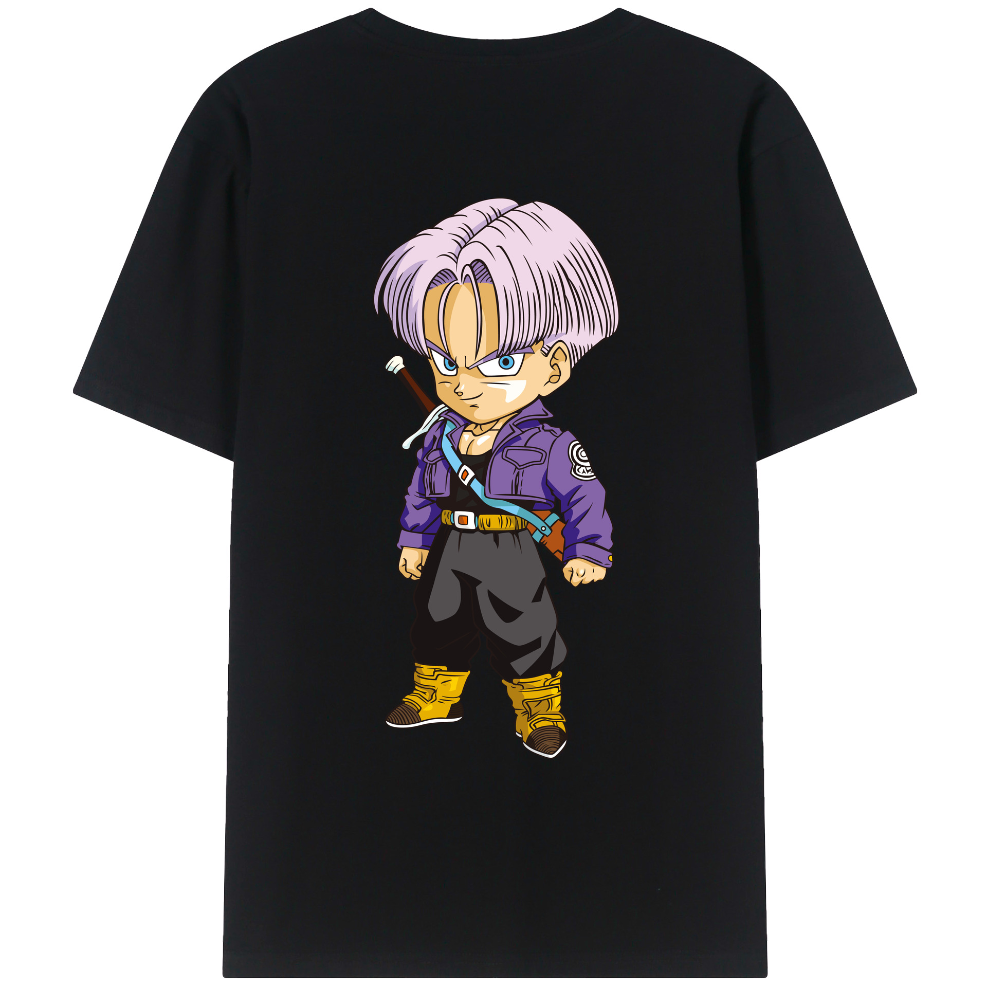 （画像用） ドラゴンボール トランクス（Torankusu）DRAGON BALL Trunks 綿100％ メンズ半袖Tシャツ（バックプリント） 通気性