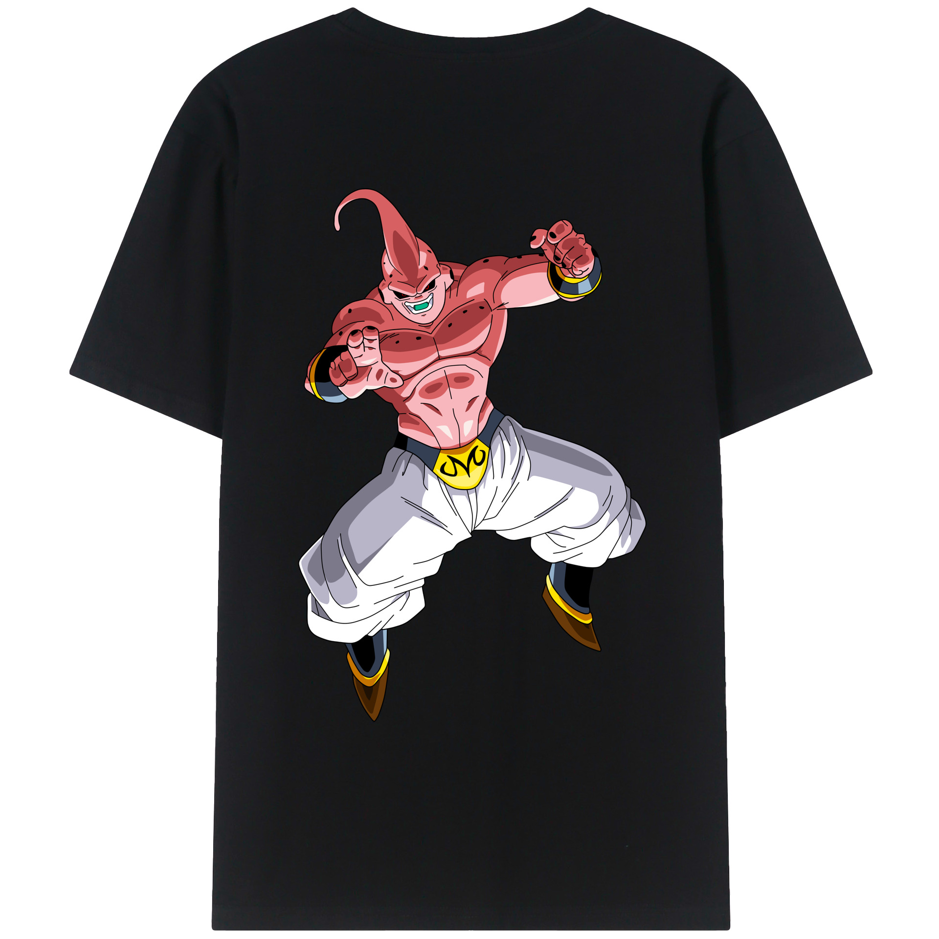 （画像用） ドラゴンボール 魔人ブウ DRAGON BALL Majin Buu 綿100％ メンズ半袖Tシャツ（バックプリント） 通気性