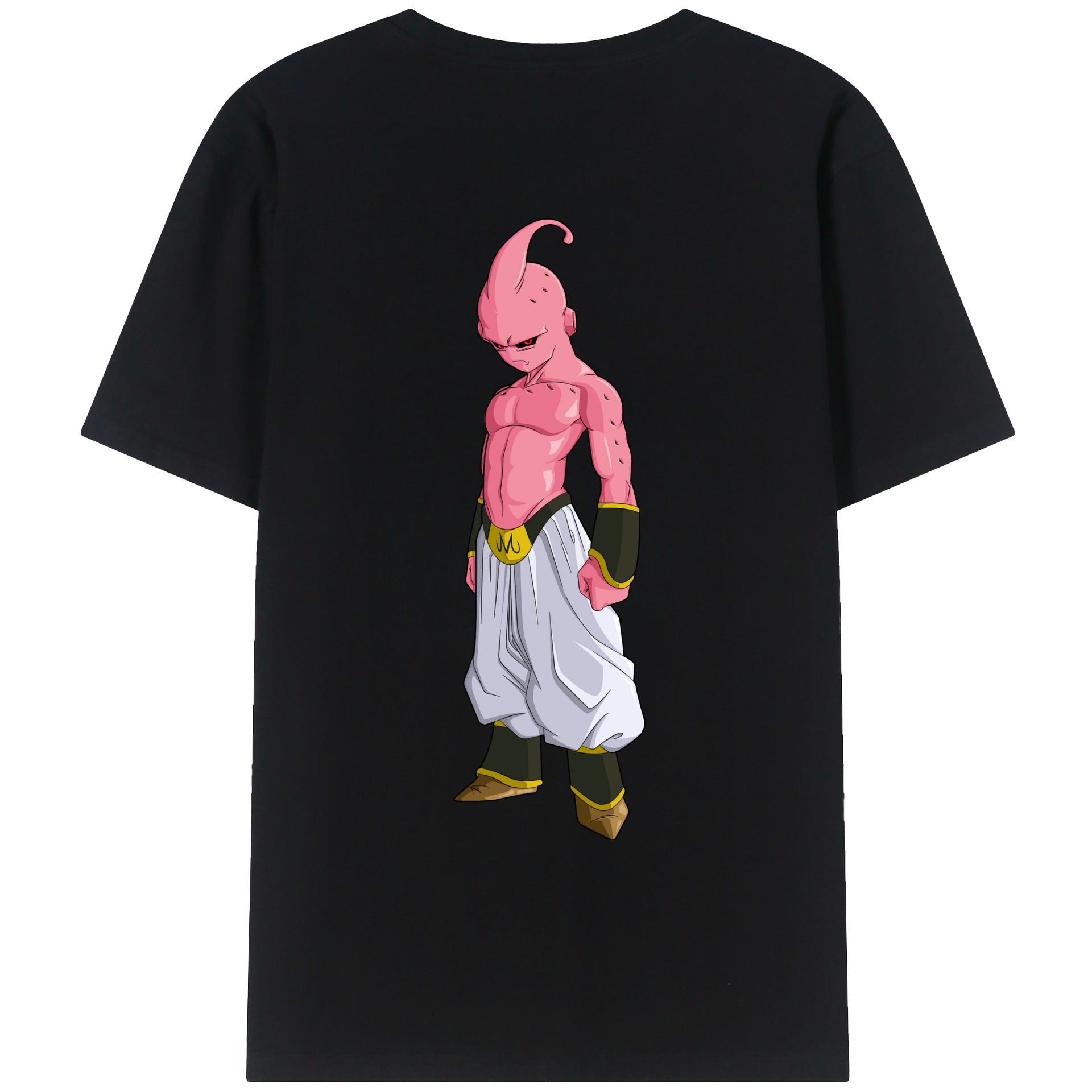 （画像用） ドラゴンボール 魔人ブウ DRAGON BALL Majin Buu 綿100％ メンズ半袖Tシャツ（バックプリント） 通気性