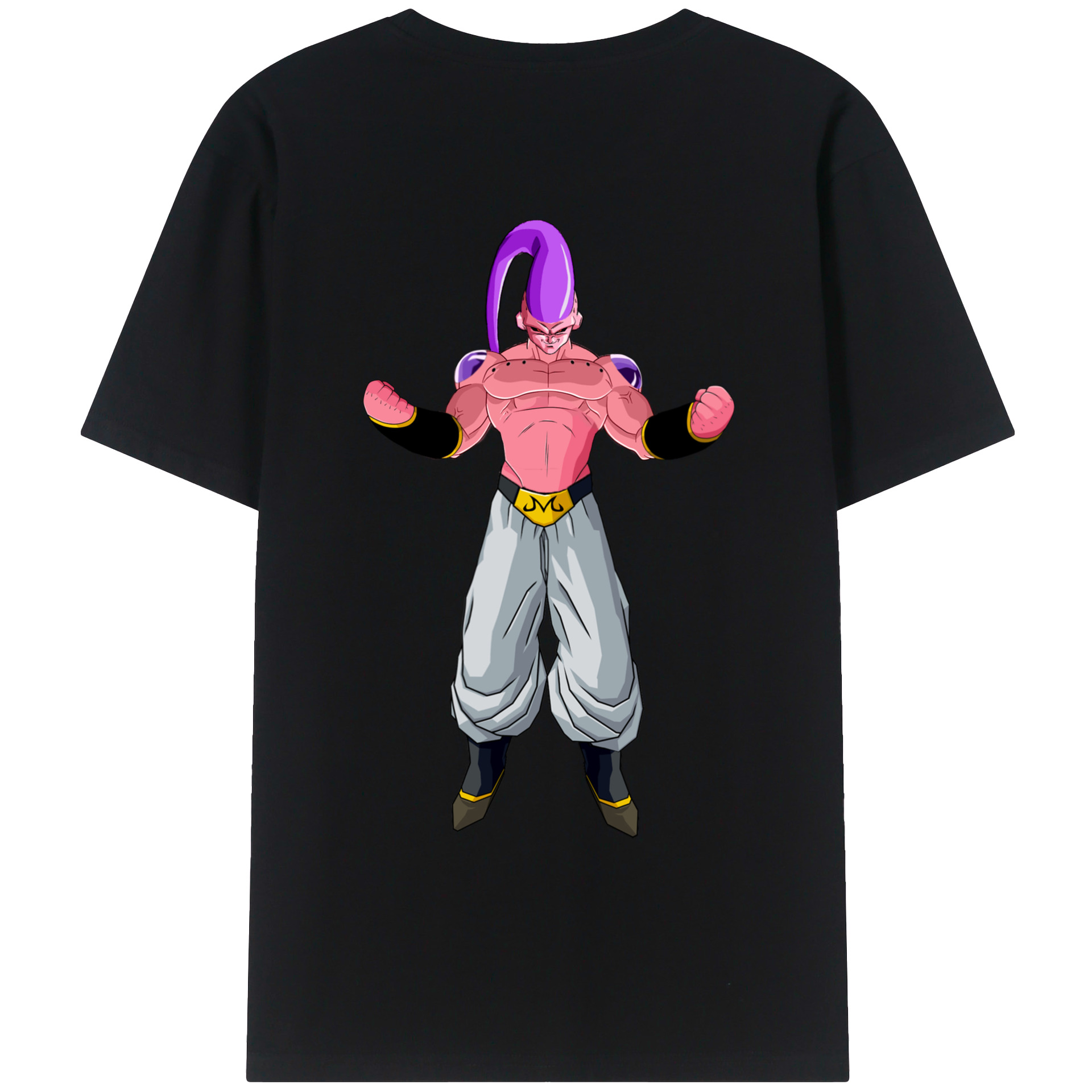 （画像用） ドラゴンボール 魔人ブウ DRAGON BALL Majin Buu 綿100％ メンズ半袖Tシャツ（バックプリント） 通気性