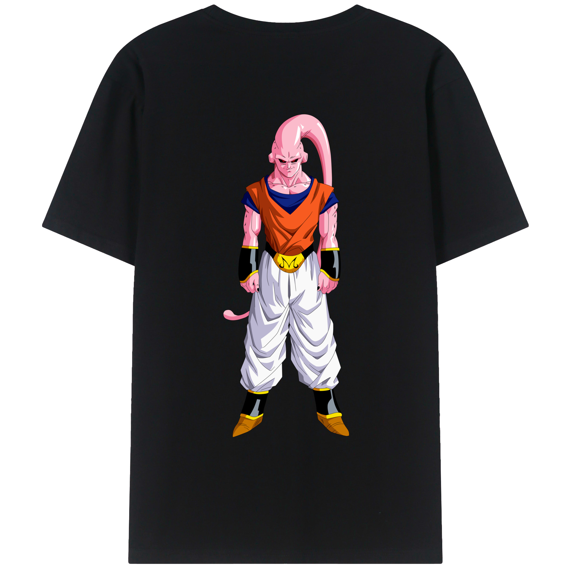 （画像用） ドラゴンボール 魔人ブウ DRAGON BALL Majin Buu 綿100％ メンズ半袖Tシャツ（バックプリント） 通気性