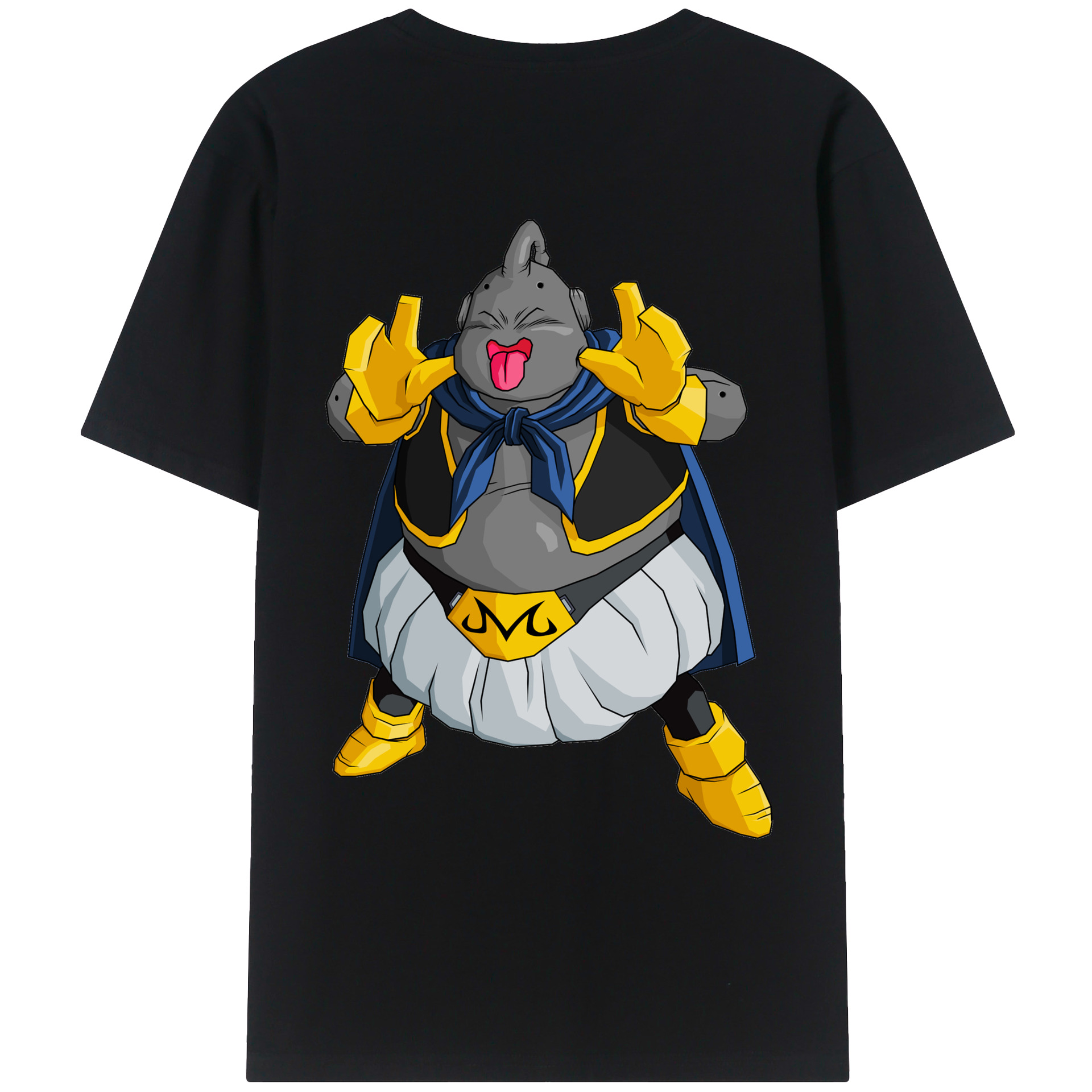 （画像用） ドラゴンボール 魔人ブウ DRAGON BALL Majin Buu 綿100％ メンズ半袖Tシャツ（バックプリント） 通気性