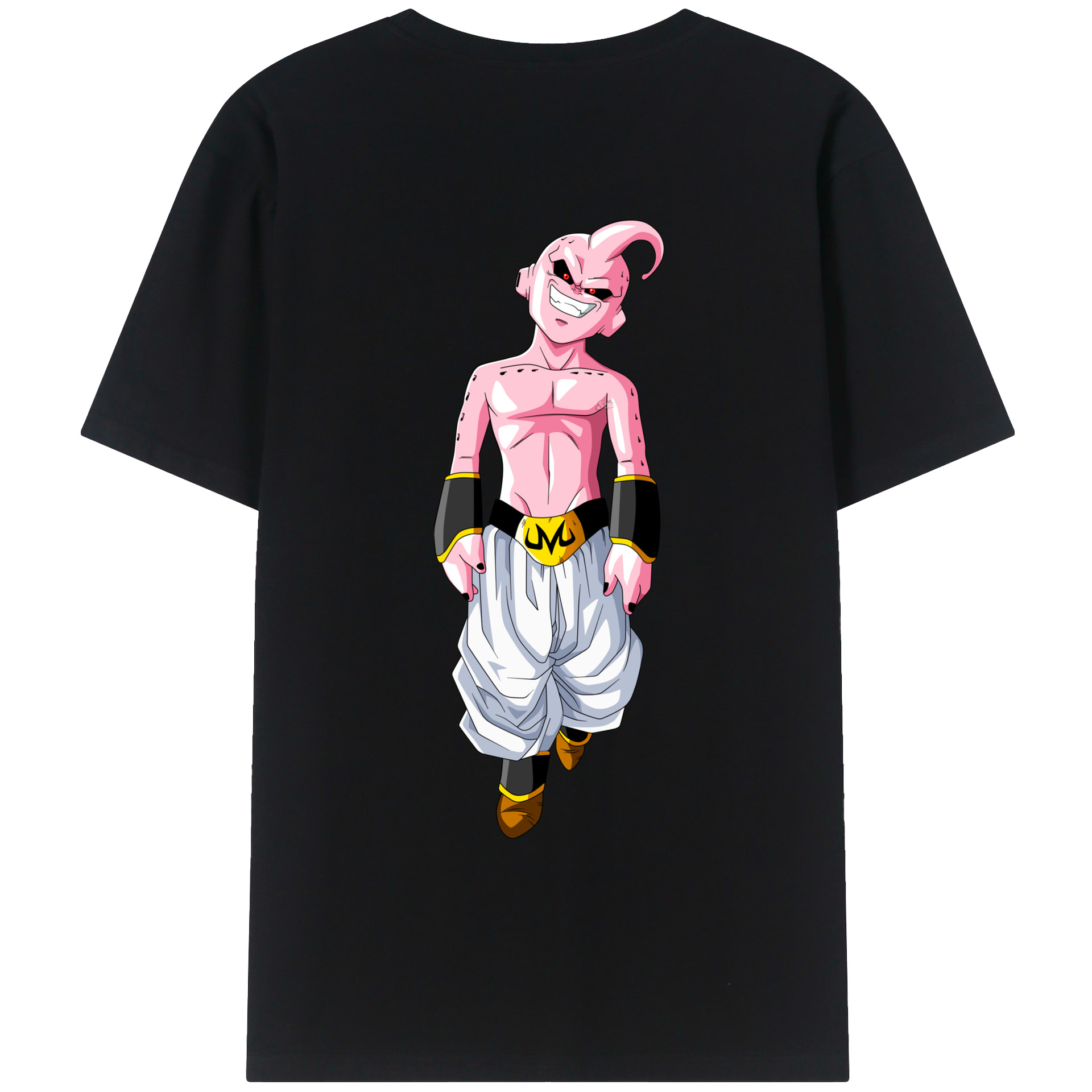 （画像用） ドラゴンボール 魔人ブウ DRAGON BALL Majin Buu 綿100％ メンズ半袖Tシャツ（バックプリント） 通気性
