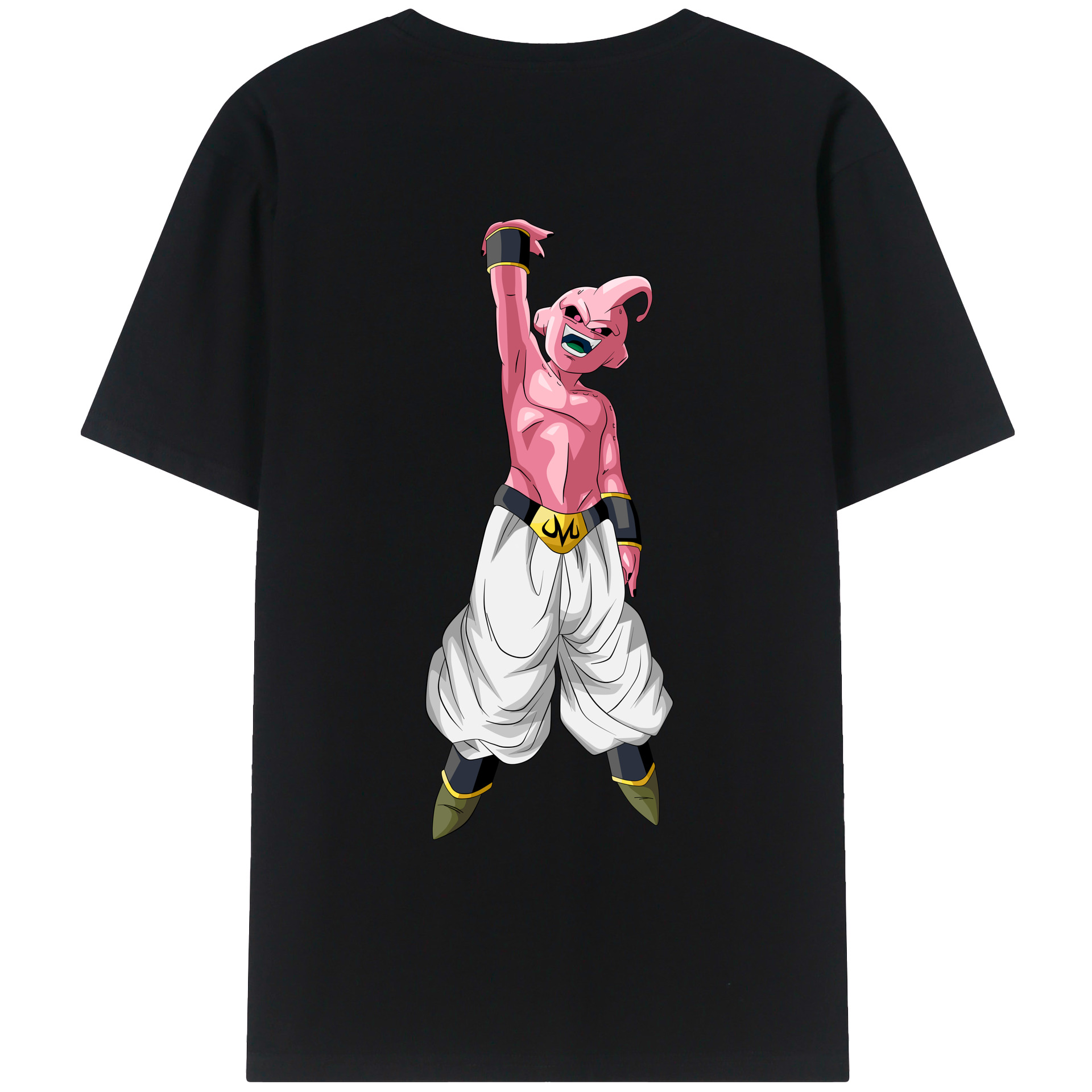 （画像用） ドラゴンボール 魔人ブウ DRAGON BALL Majin Buu 綿100％ メンズ半袖Tシャツ（バックプリント） 通気性