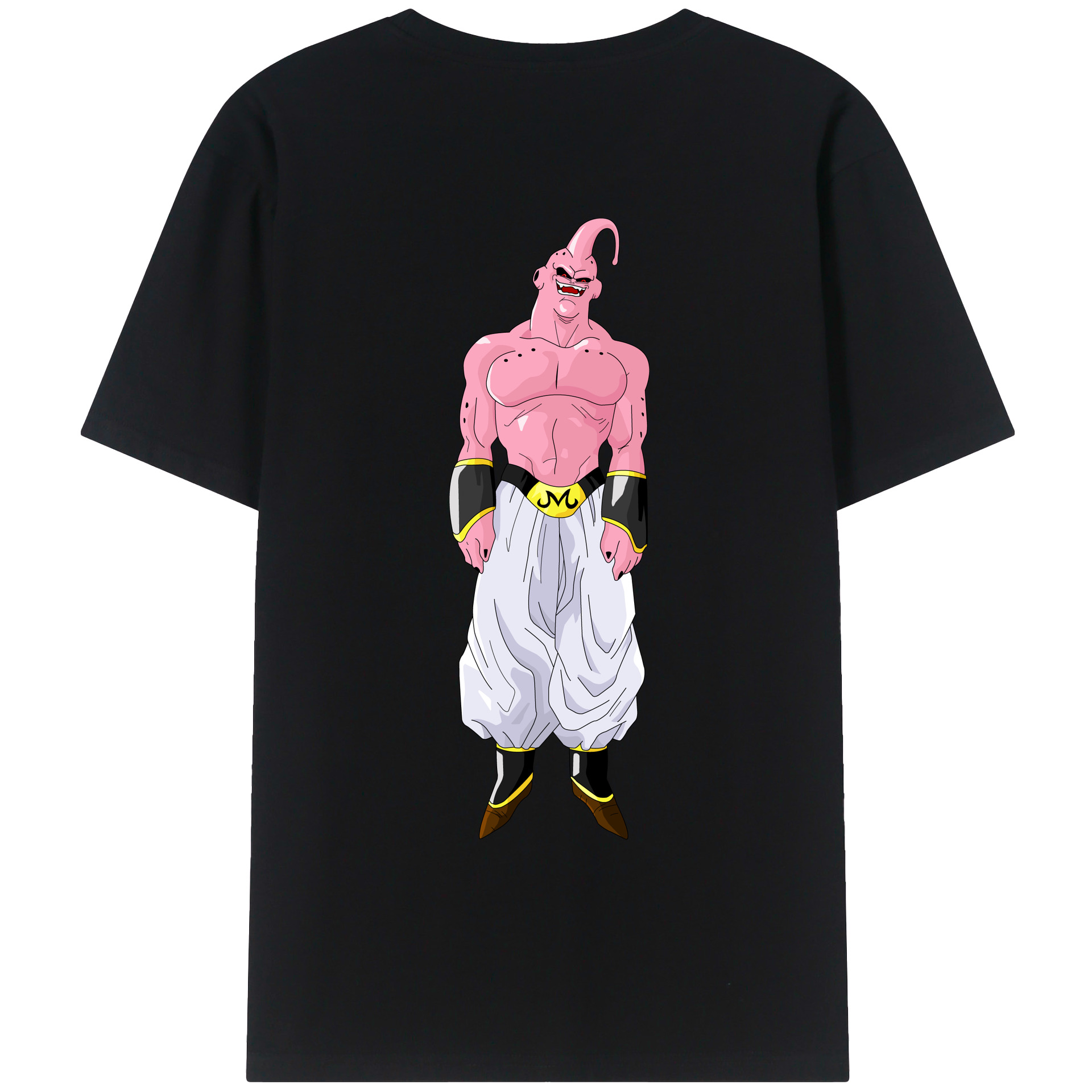 （画像用） ドラゴンボール 魔人ブウ DRAGON BALL Majin Buu 綿100％ メンズ半袖Tシャツ（バックプリント） 通気性