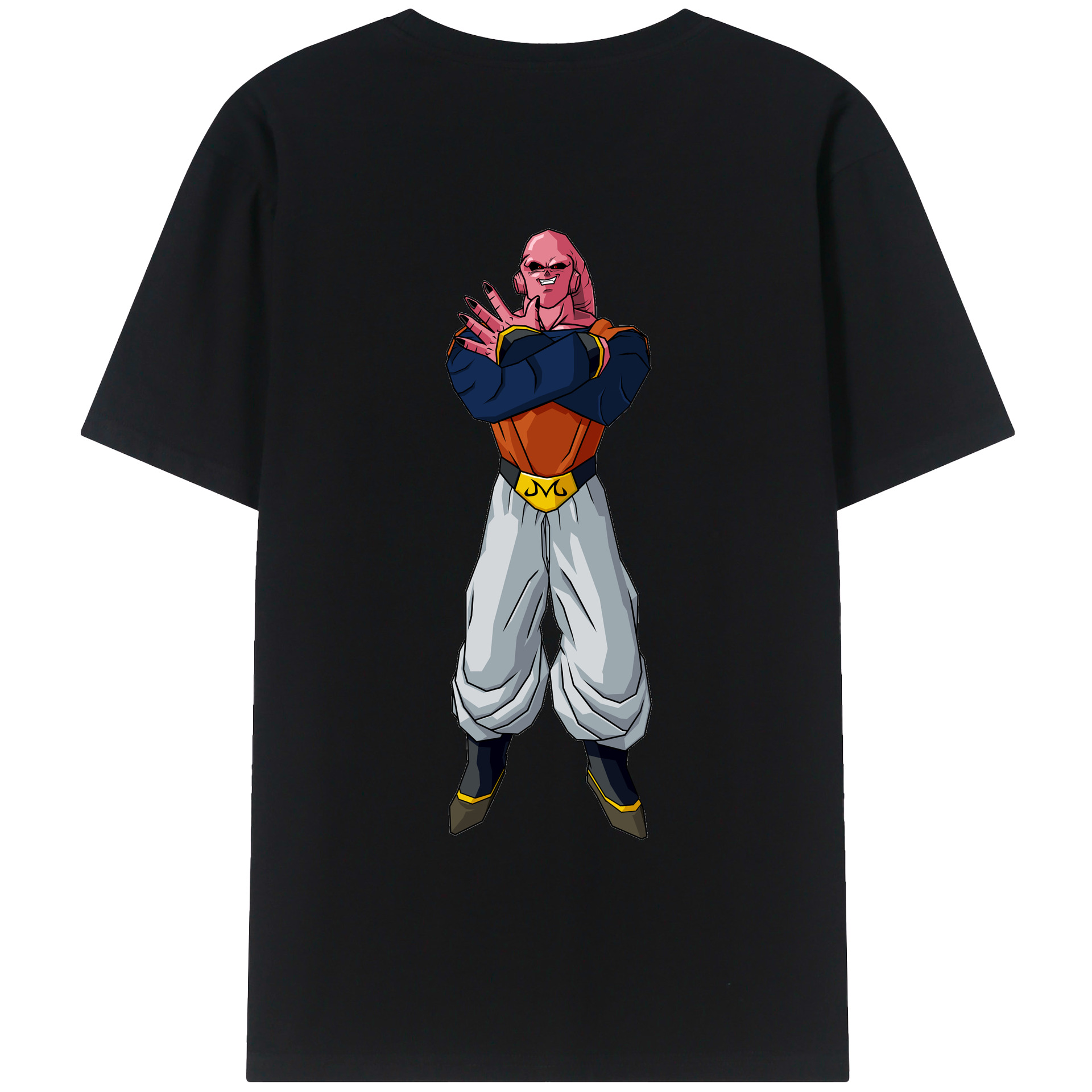 （画像用） ドラゴンボール 魔人ブウ DRAGON BALL Majin Buu 綿100％ メンズ半袖Tシャツ（バックプリント） 通気性