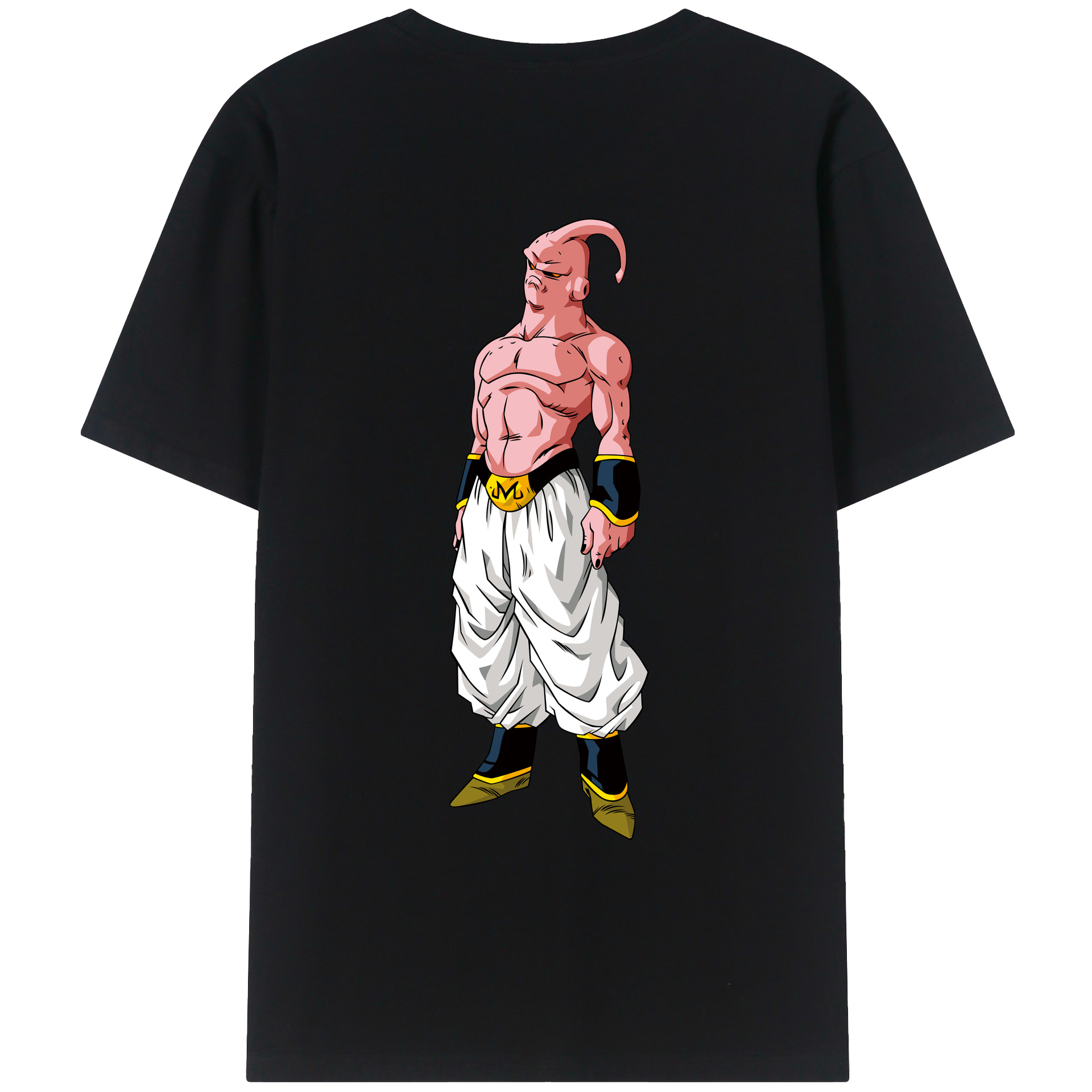 （画像用） ドラゴンボール 魔人ブウ DRAGON BALL Majin Buu 綿100％ メンズ半袖Tシャツ（バックプリント） 通気性