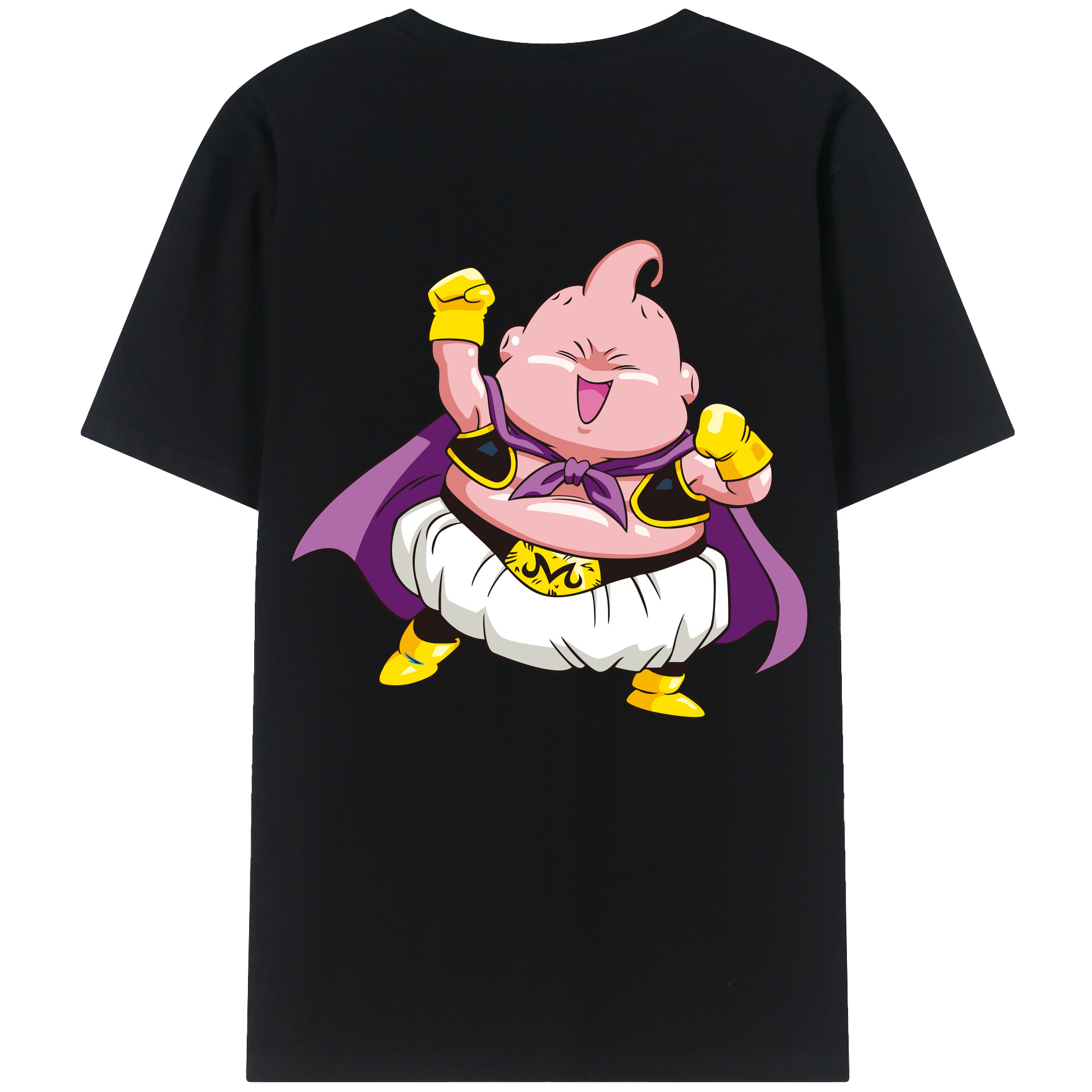 （画像用） ドラゴンボール 魔人ブウ DRAGON BALL Majin Buu 綿100％ メンズ半袖Tシャツ（バックプリント） 通気性