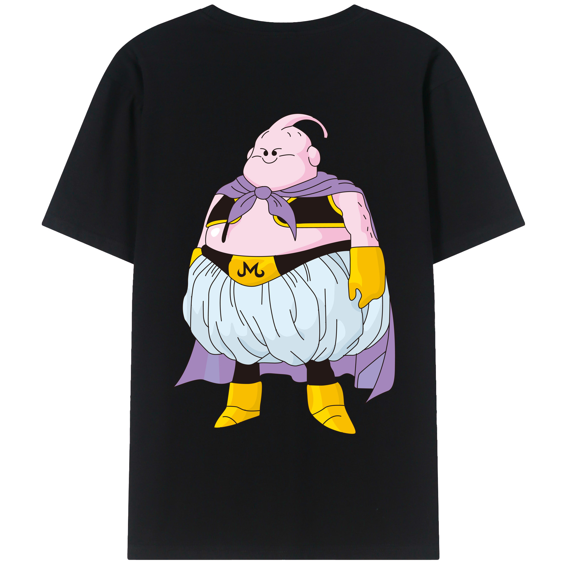 （画像用） ドラゴンボール 魔人ブウ DRAGON BALL Majin Buu 綿100％ メンズ半袖Tシャツ（バックプリント） 通気性