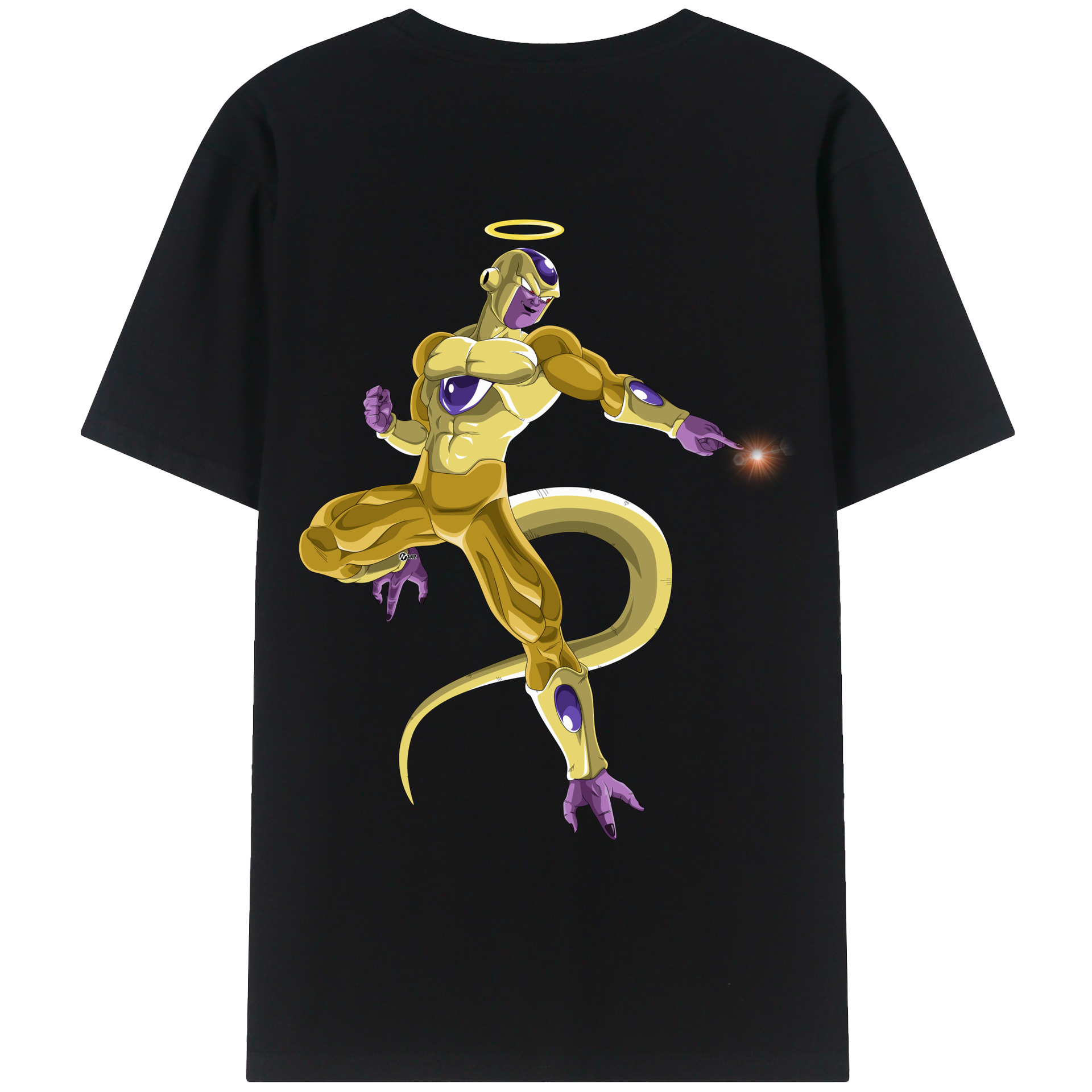 （画像用） ドラゴンボール フリーザ DRAGON BALL Frieza 綿100％ メンズ半袖Tシャツ（バックプリント） 通気性