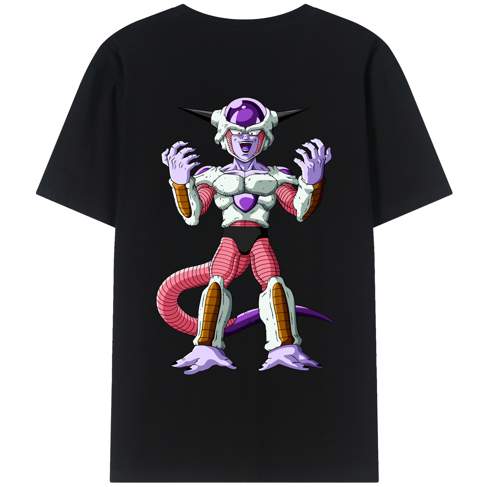 （画像用） ドラゴンボール フリーザ DRAGON BALL Frieza 綿100％ メンズ半袖Tシャツ（バックプリント） 通気性