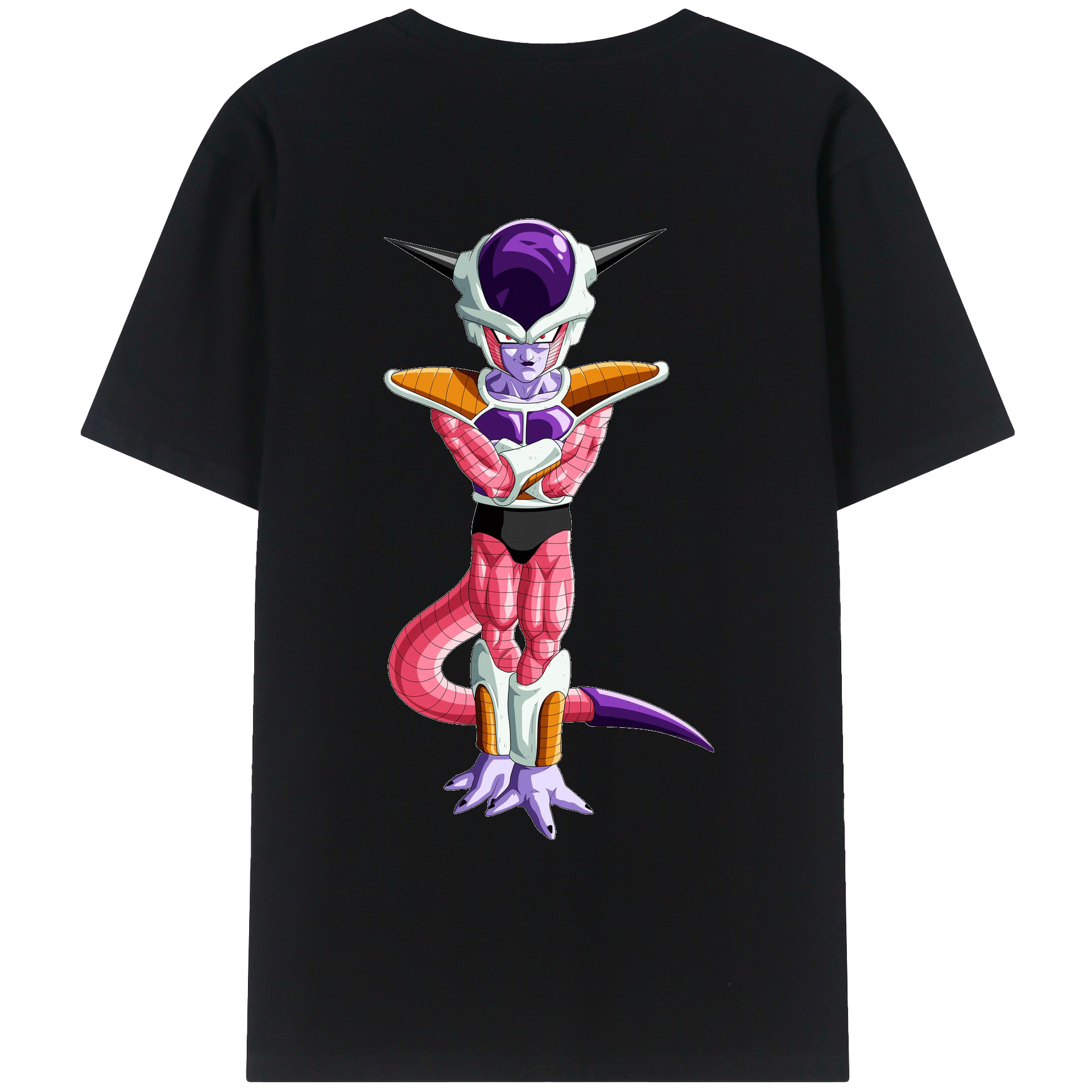 （画像用） ドラゴンボール フリーザ DRAGON BALL Frieza 綿100％ メンズ半袖Tシャツ（バックプリント） 通気性