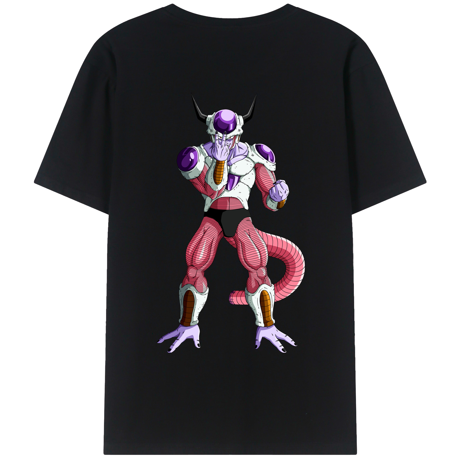 （画像用） ドラゴンボール フリーザ DRAGON BALL Frieza 綿100％ メンズ半袖Tシャツ（バックプリント） 通気性