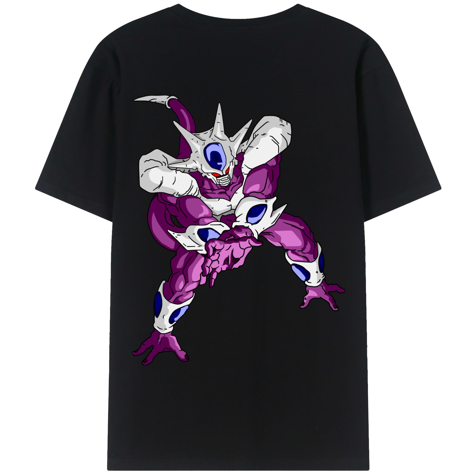 （画像用） ドラゴンボール クウラ DRAGON BALL Cooler Coora 綿100％ メンズ半袖Tシャツ（バックプリント） 通気性