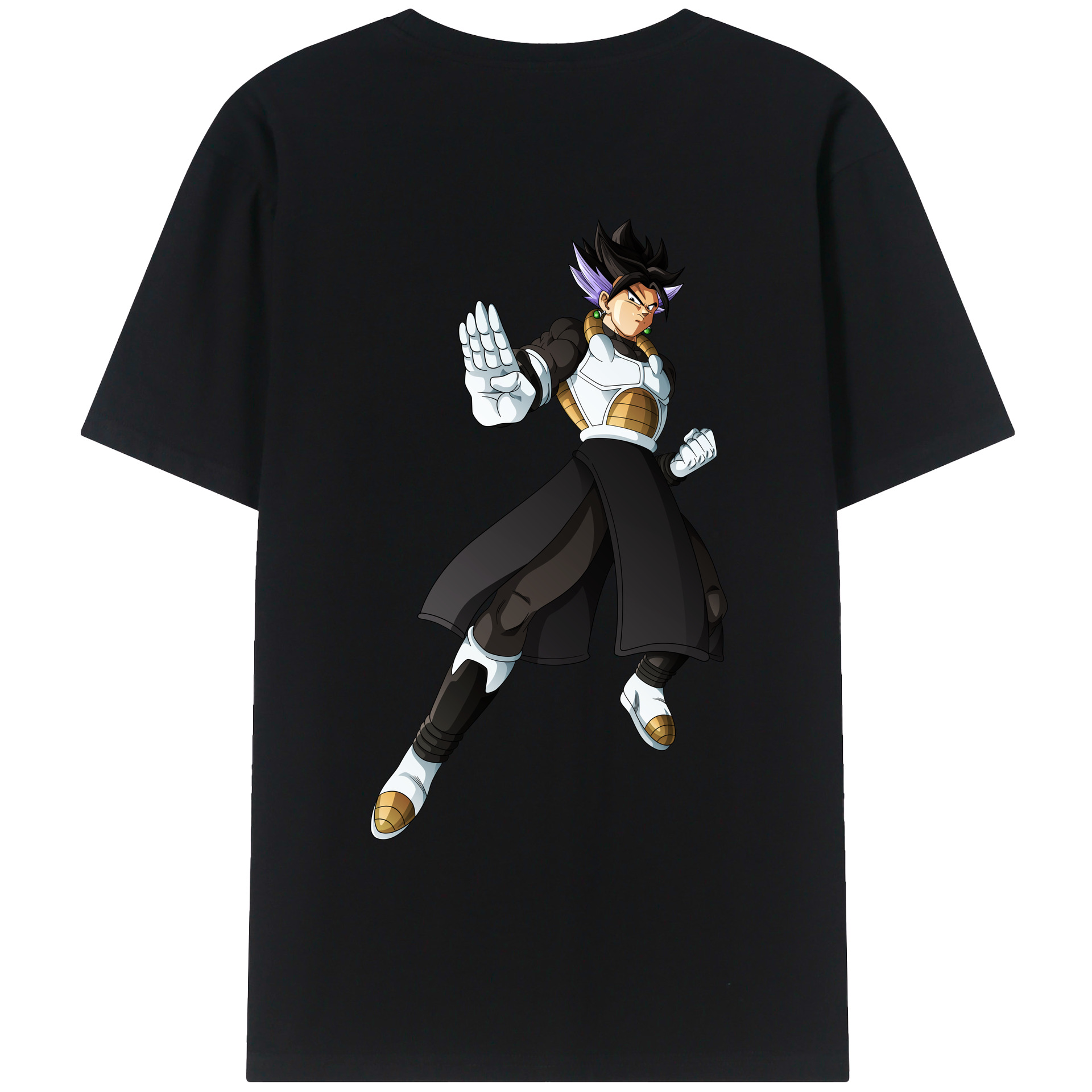（画像用） ドラゴンボール ベジット DRAGON BALL Vegetto 綿100％ メンズ半袖Tシャツ（バックプリント） 通気性