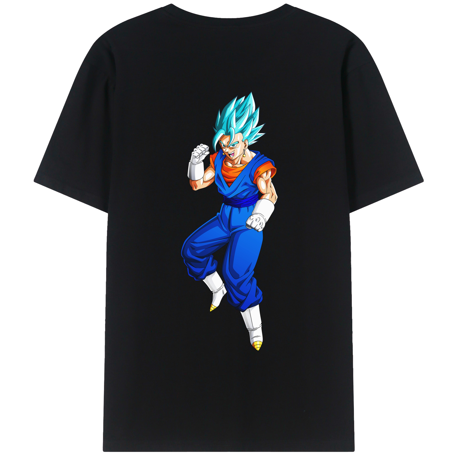 （画像用） ドラゴンボール ベジット DRAGON BALL Vegetto 綿100％ メンズ半袖Tシャツ（バックプリント） 通気性