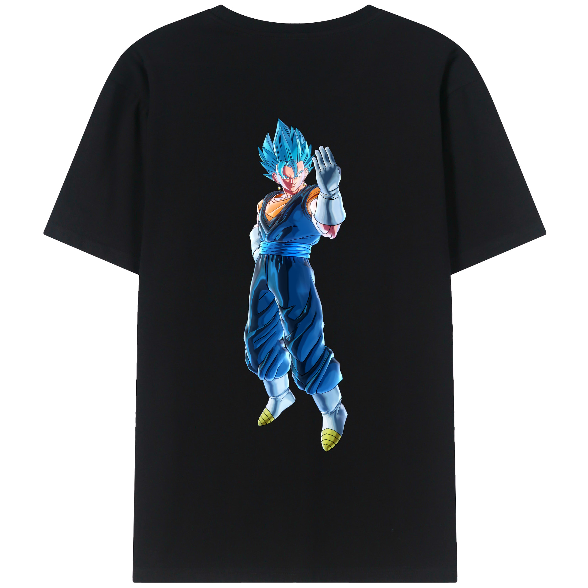 （画像用） ドラゴンボール ベジット DRAGON BALL Vegetto 綿100％ メンズ半袖Tシャツ（バックプリント） 通気性