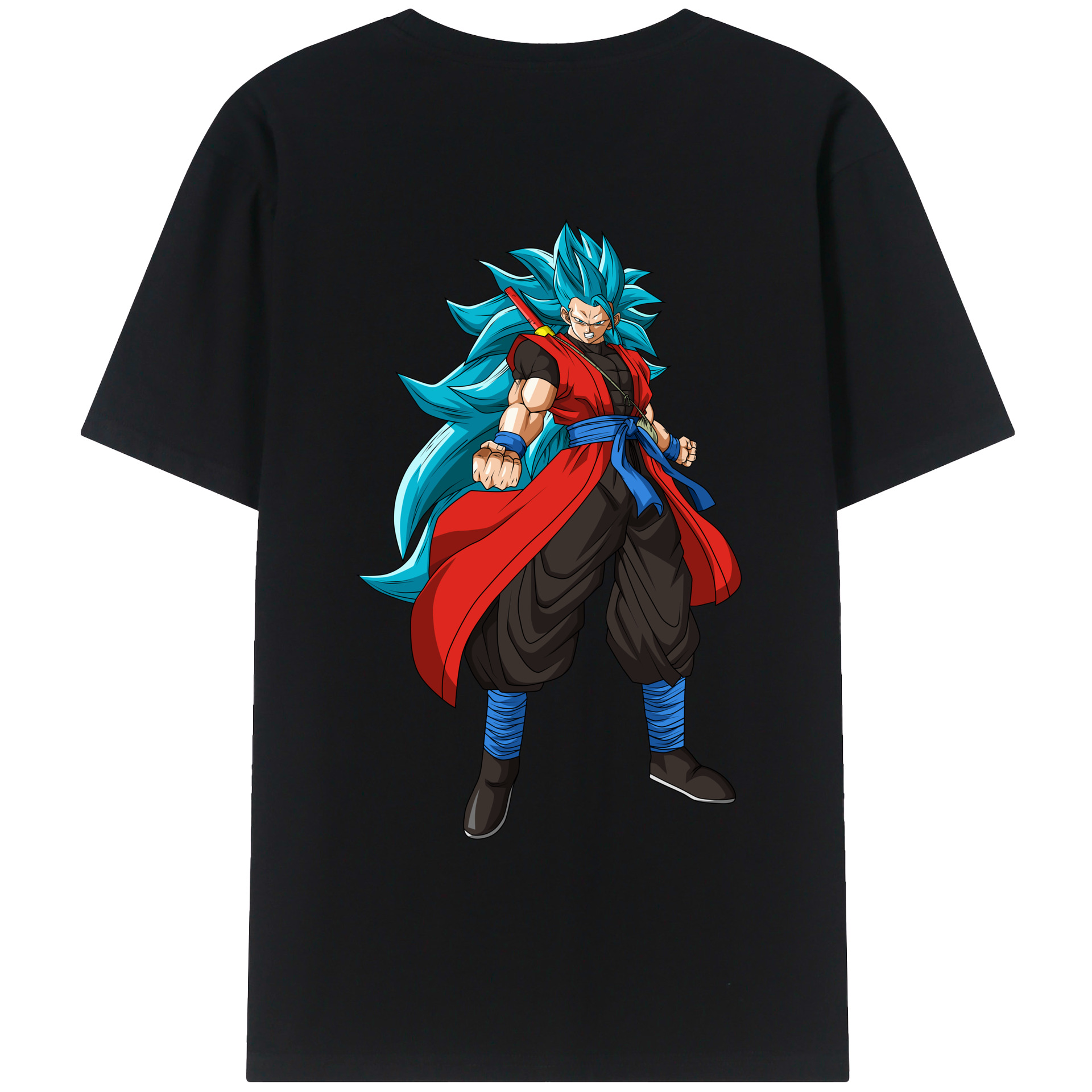 （画像用） ドラゴンボール ベジット DRAGON BALL Vegetto 綿100％ メンズ半袖Tシャツ（バックプリント） 通気性
