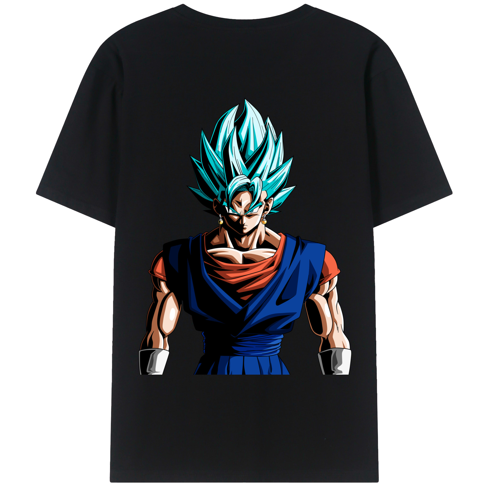 （画像用） ドラゴンボール ベジット DRAGON BALL Vegetto 綿100％ メンズ半袖Tシャツ（バックプリント） 通気性