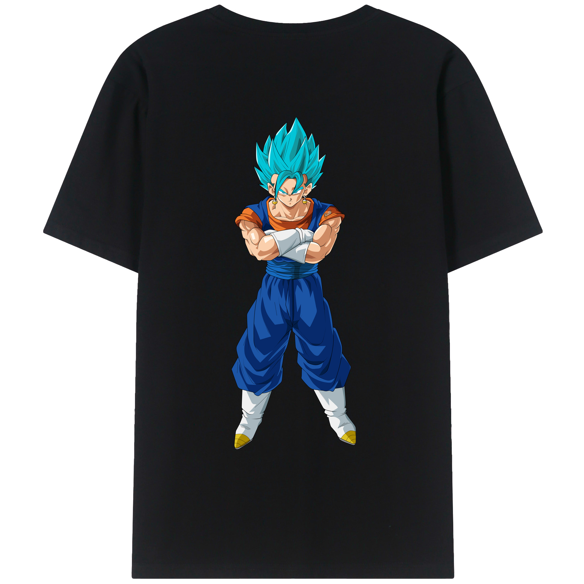 （画像用） ドラゴンボール ベジット DRAGON BALL Vegetto 綿100％ メンズ半袖Tシャツ（バックプリント） 通気性