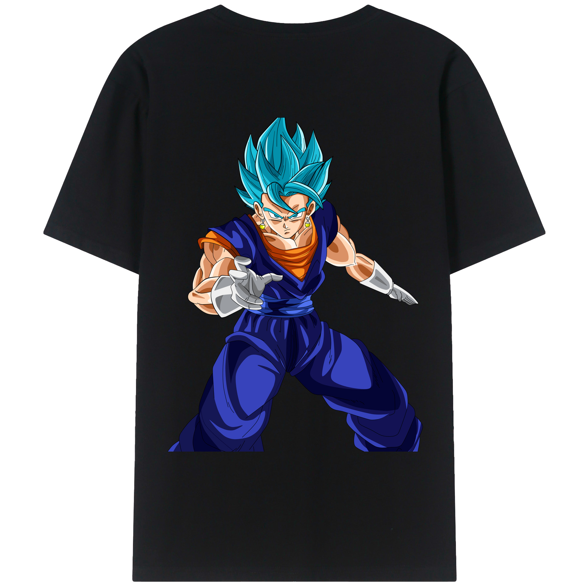 （画像用） ドラゴンボール ベジット DRAGON BALL Vegetto 綿100％ メンズ半袖Tシャツ（バックプリント） 通気性
