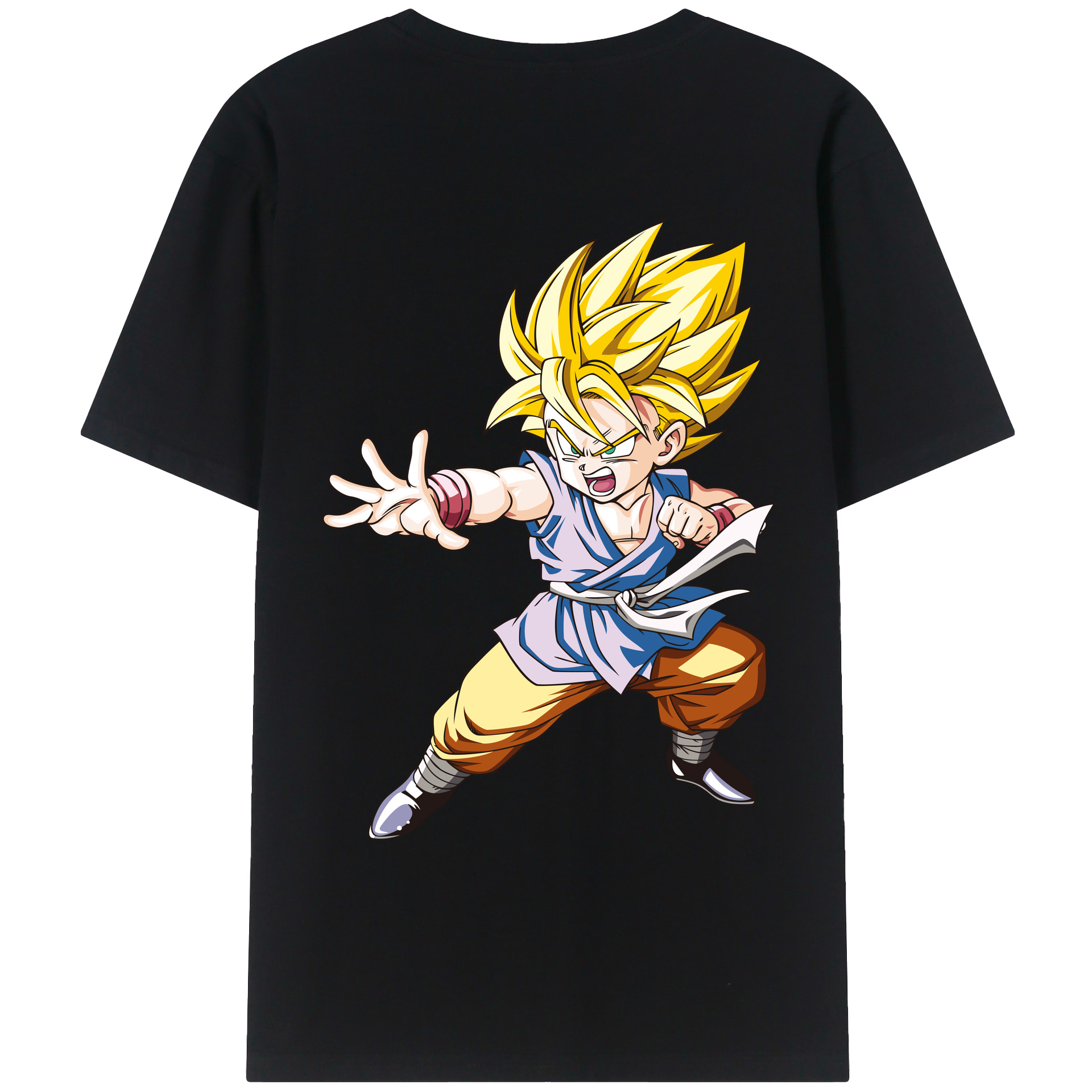 （画像用） ドラゴンボール ベジット DRAGON BALL Vegetto 綿100％ メンズ半袖Tシャツ（バックプリント） 通気性