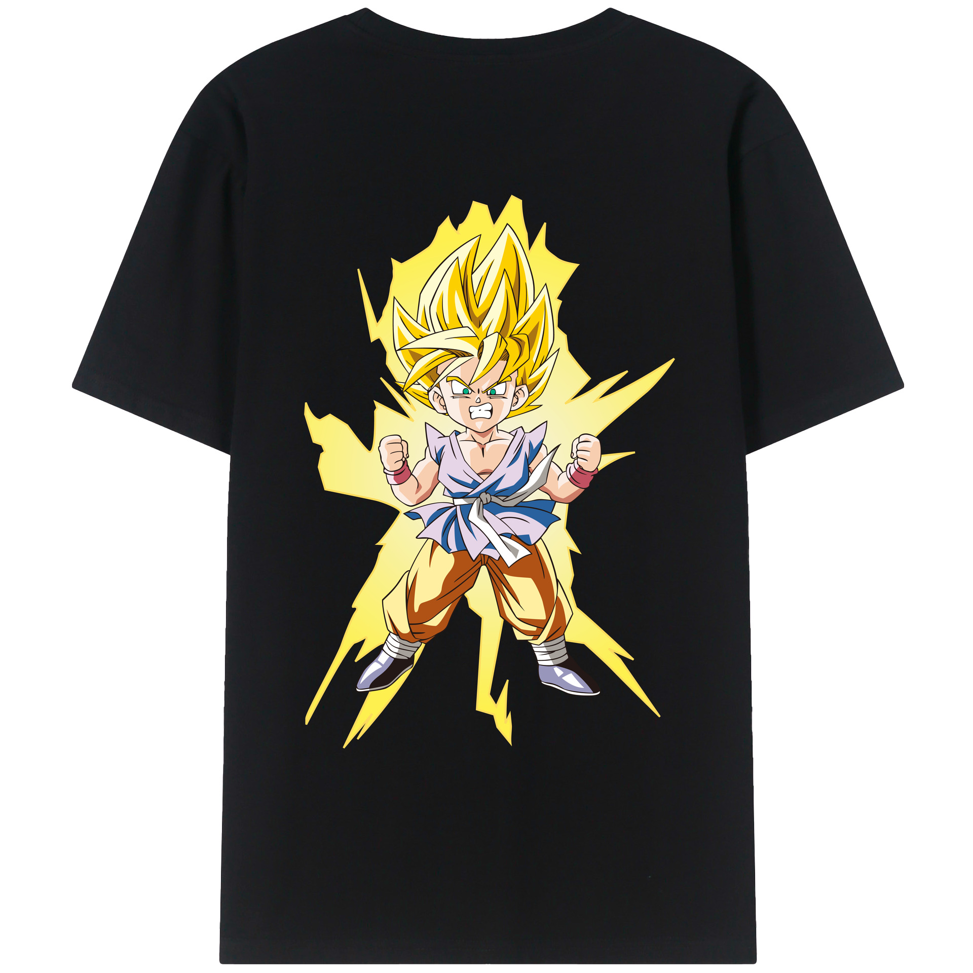 （画像用） ドラゴンボール ベジット DRAGON BALL Vegetto 綿100％ メンズ半袖Tシャツ（バックプリント） 通気性
