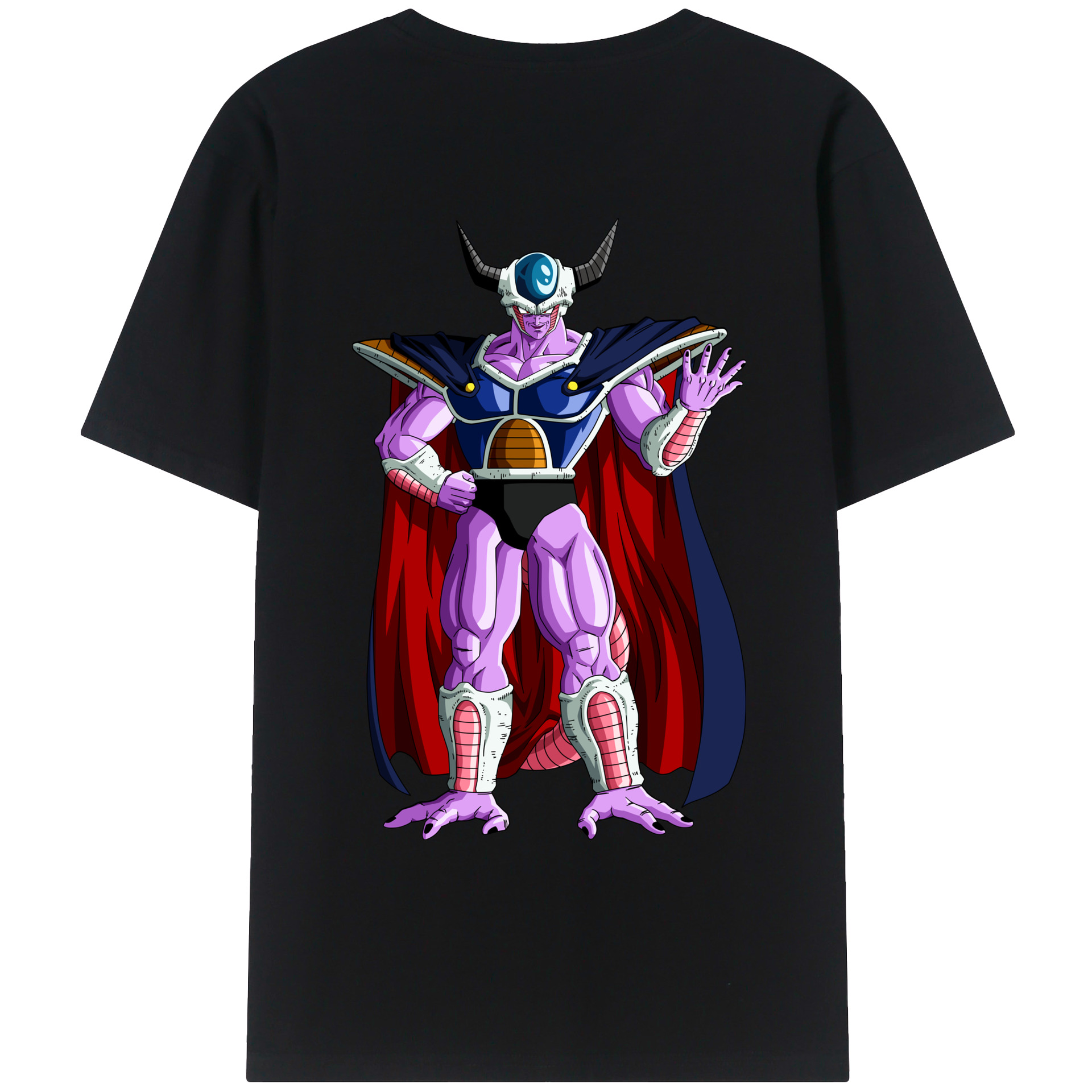 （画像用） ドラゴンボール コルド大王 DRAGON BALL King Cold 綿100％ メンズ半袖Tシャツ（バックプリント） 通気性