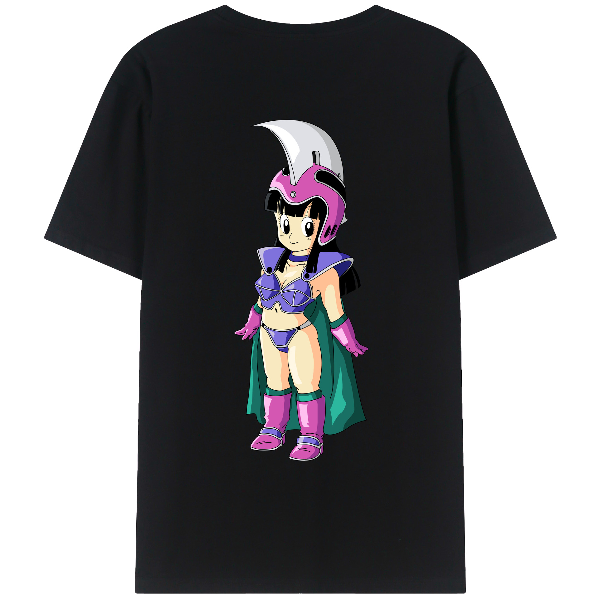 （画像用） ドラゴンボール チチ DRAGON BALL Chichi 綿100％ メンズ半袖Tシャツ（バックプリント） 通気性