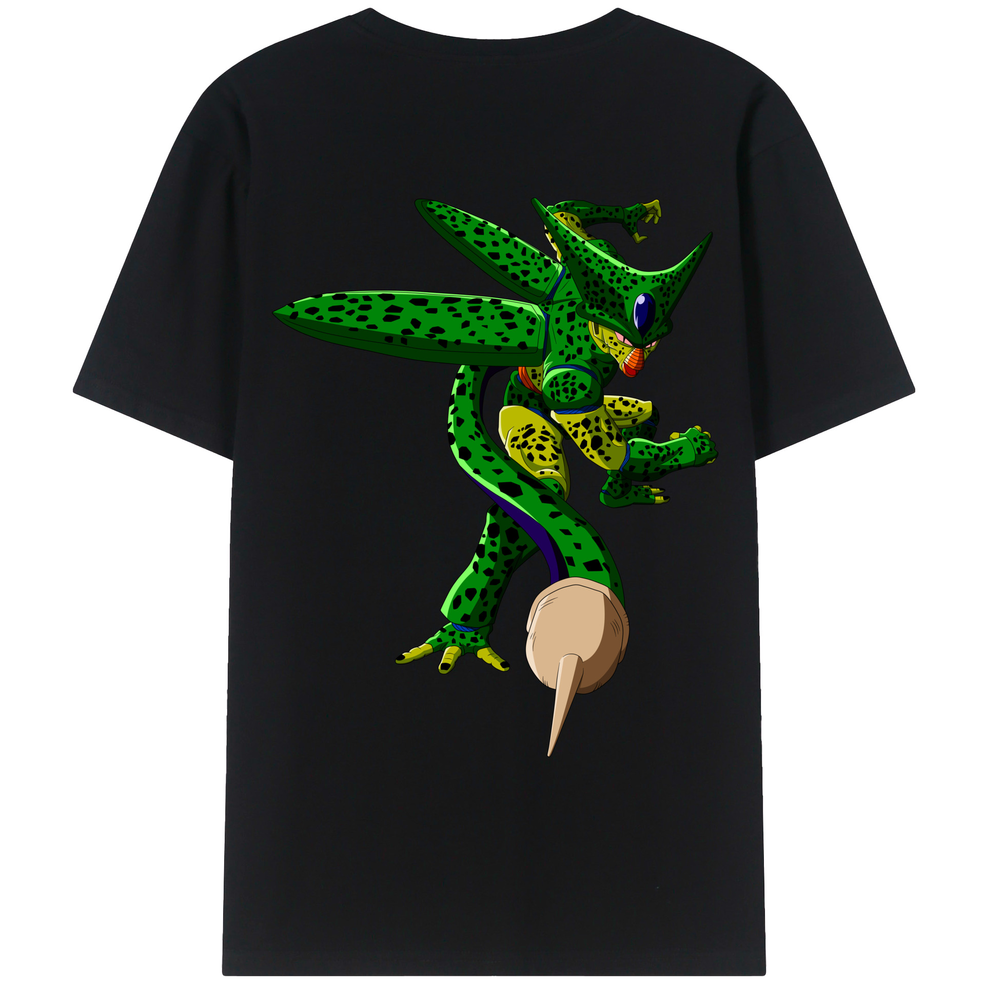（画像用） ドラゴンボール セル DRAGON BALL Cell 綿100％ メンズ半袖Tシャツ（バックプリント） 通気性