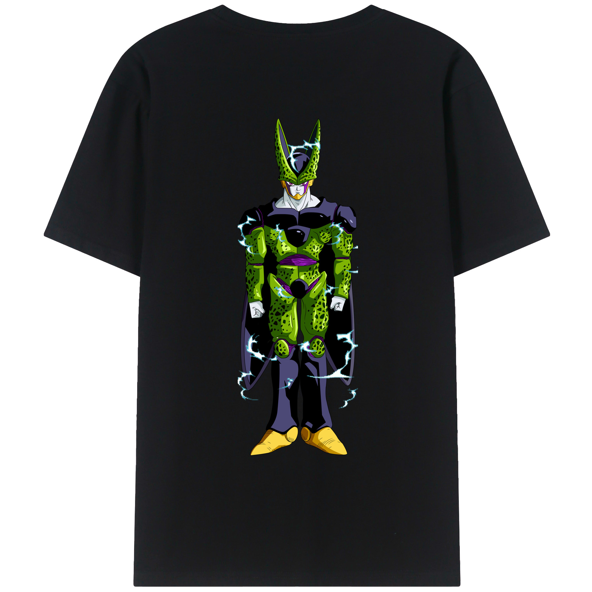（画像用） ドラゴンボール セル DRAGON BALL Cell 綿100％ メンズ半袖Tシャツ（バックプリント） 通気性