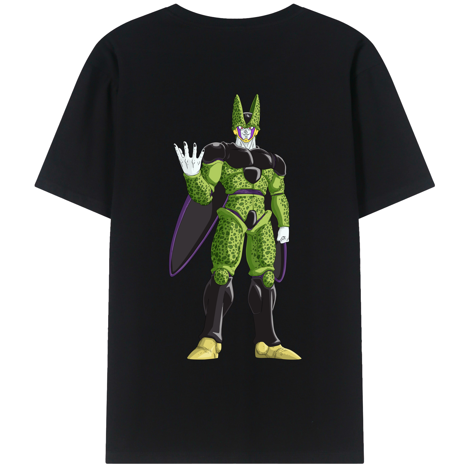 （画像用） ドラゴンボール セル DRAGON BALL Cell 綿100％ メンズ半袖Tシャツ（バックプリント） 通気性