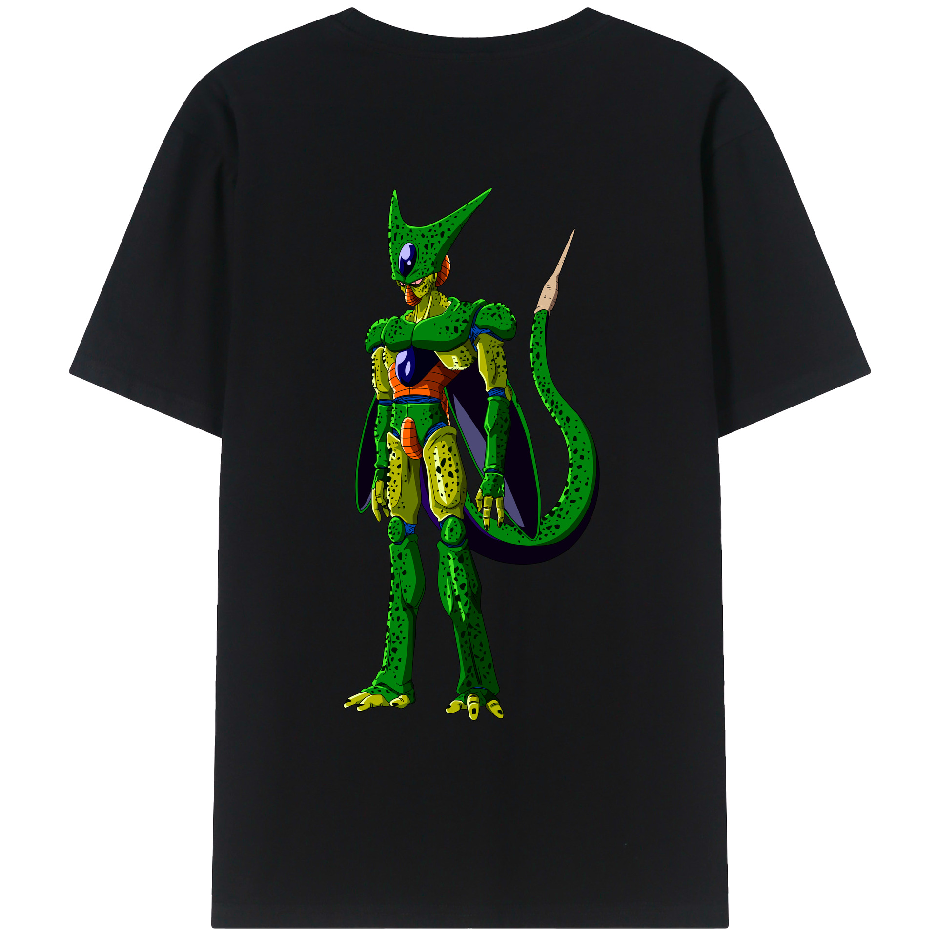 （画像用） ドラゴンボール セル DRAGON BALL Cell 綿100％ メンズ半袖Tシャツ（バックプリント） 通気性