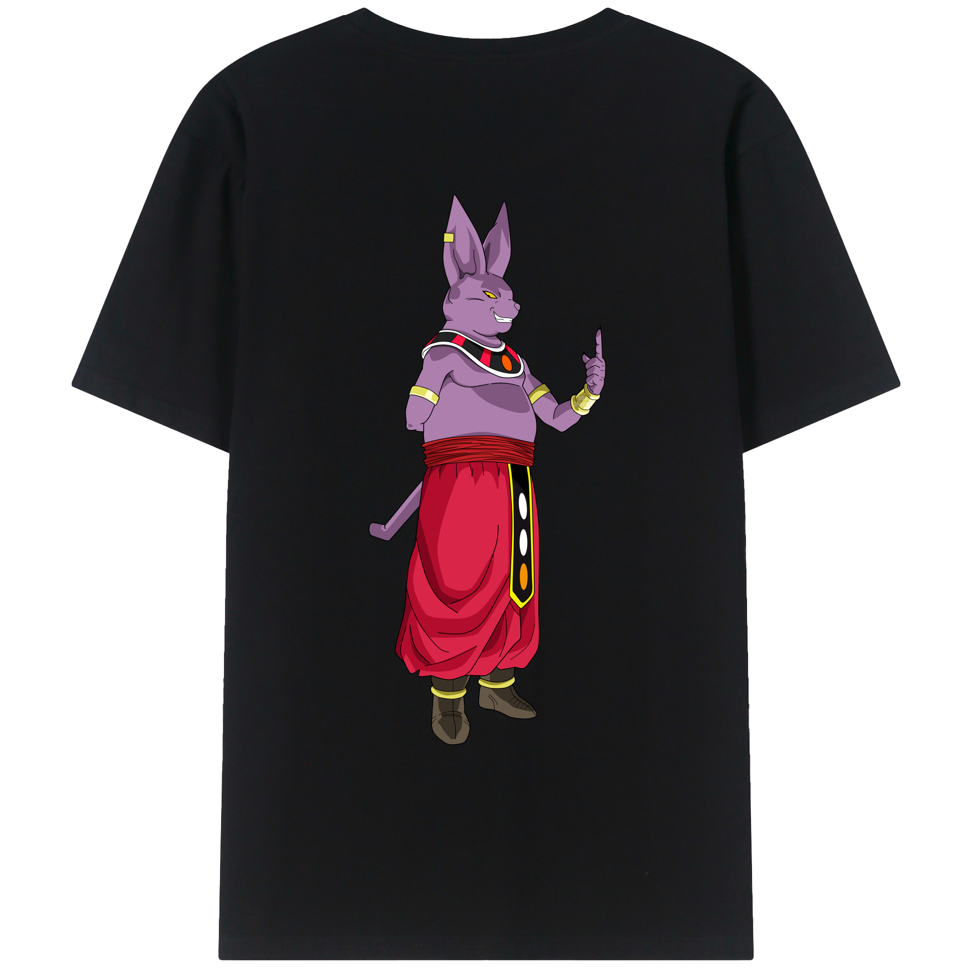 （画像用） ドラゴンボール シャンパ DRAGON BALL Champa 綿100％ メンズ半袖Tシャツ（バックプリント） 通気性