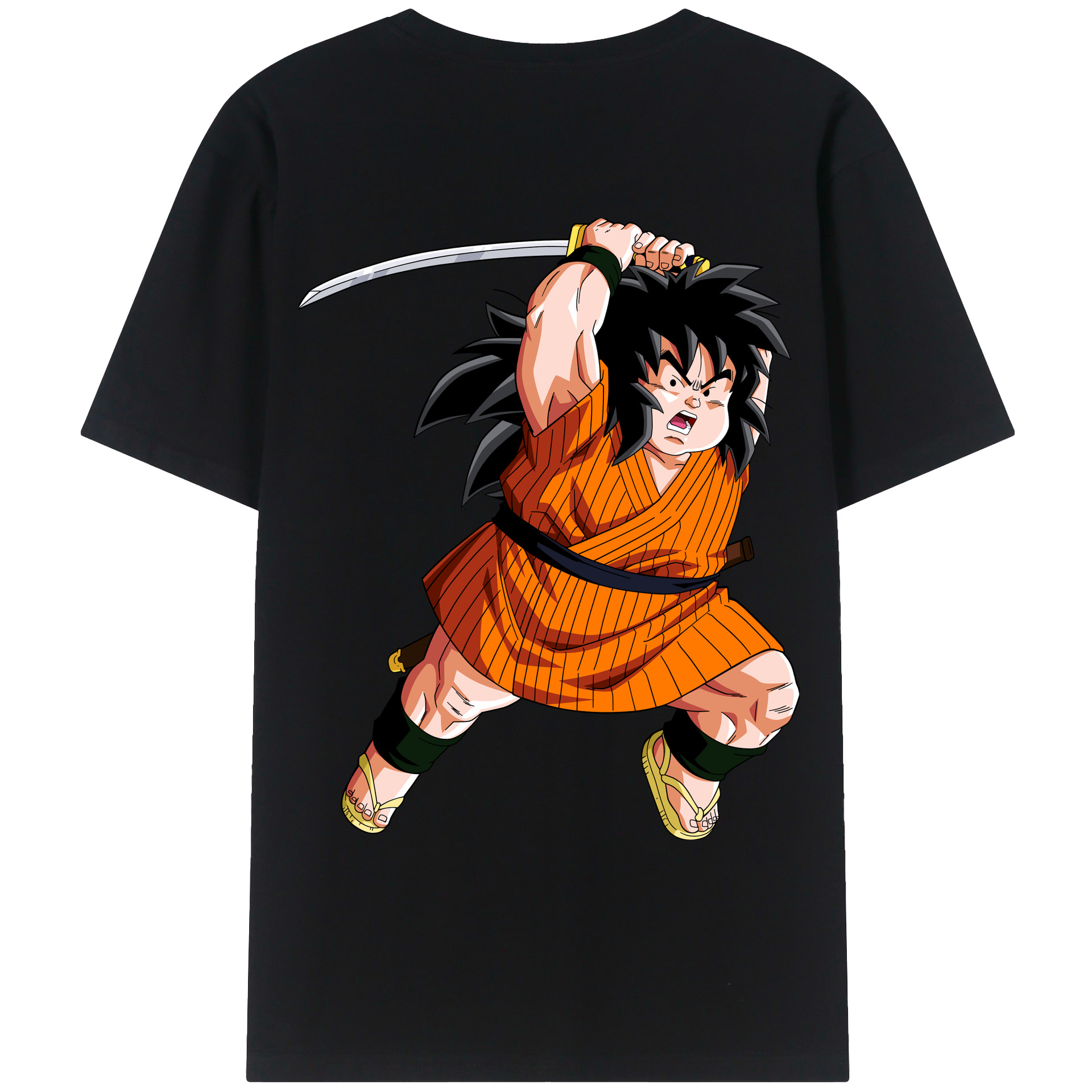 （画像用） ドラゴンボール やじろべえ DRAGON BALL Yajirobe 綿100％ メンズ半袖Tシャツ（バックプリント） 通気性