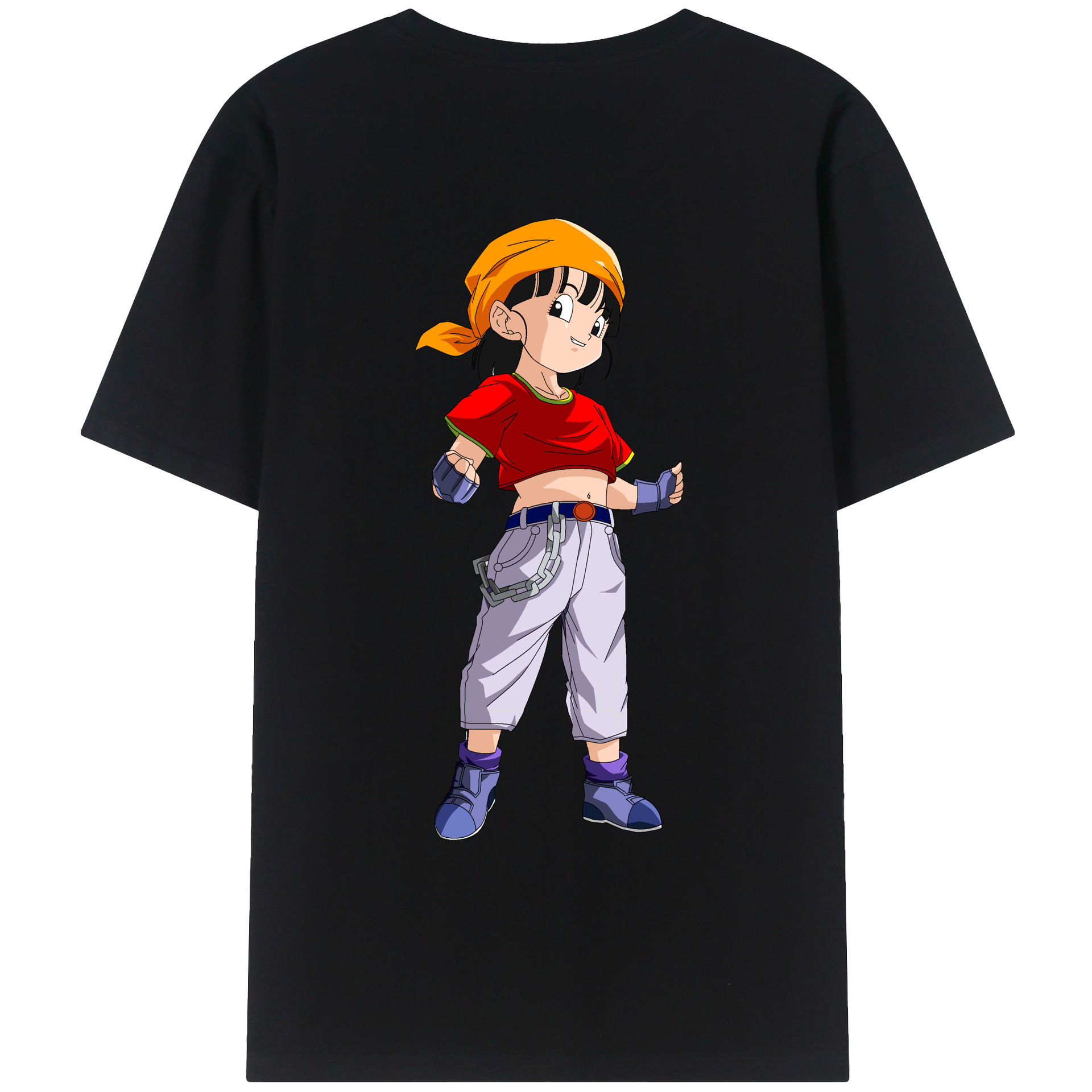 （画像用） ドラゴンボール パン DRAGON BALL Pan 綿100％ メンズ半袖Tシャツ（バックプリント） 通気性