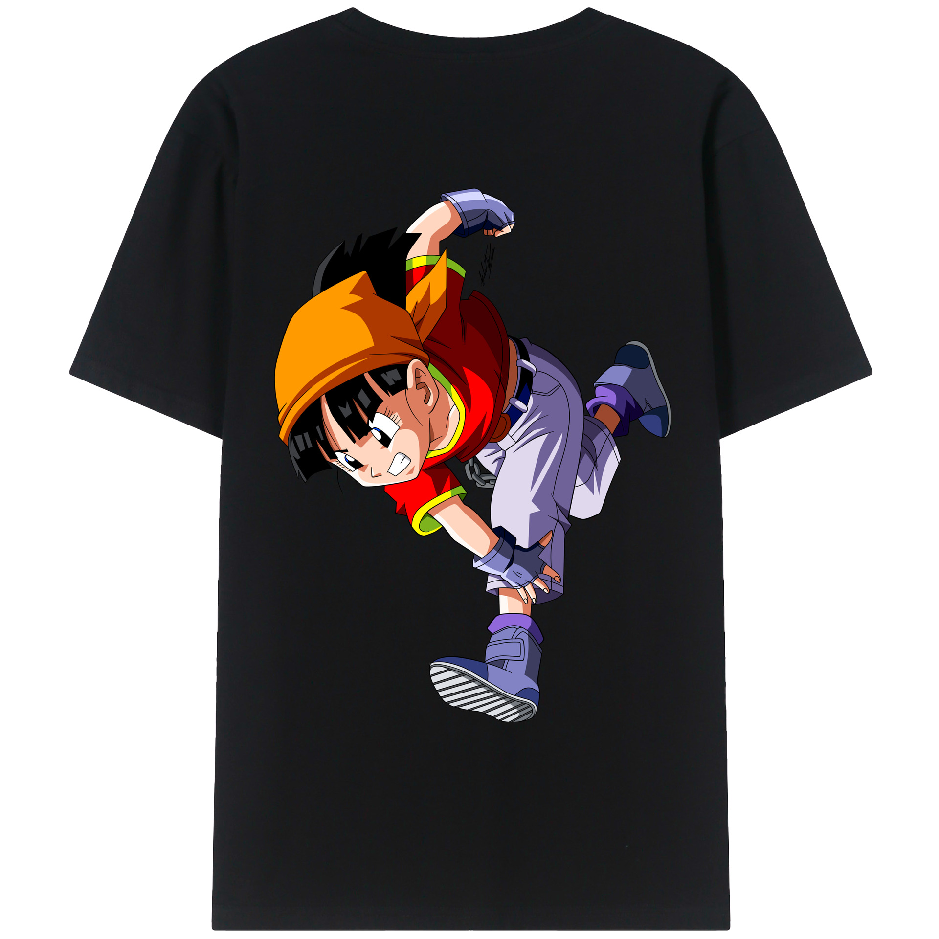 （画像用） ドラゴンボール パン DRAGON BALL Pan 綿100％ メンズ半袖Tシャツ（バックプリント） 通気性