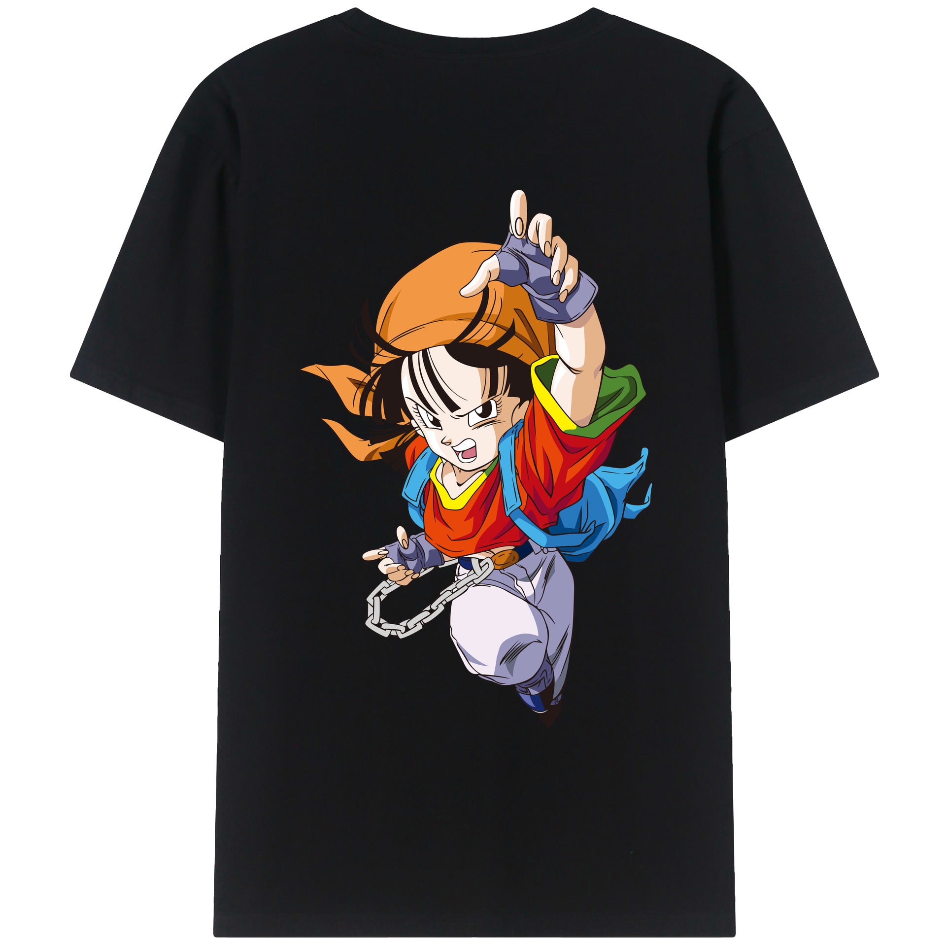 （画像用） ドラゴンボール パン DRAGON BALL Pan 綿100％ メンズ半袖Tシャツ（バックプリント） 通気性