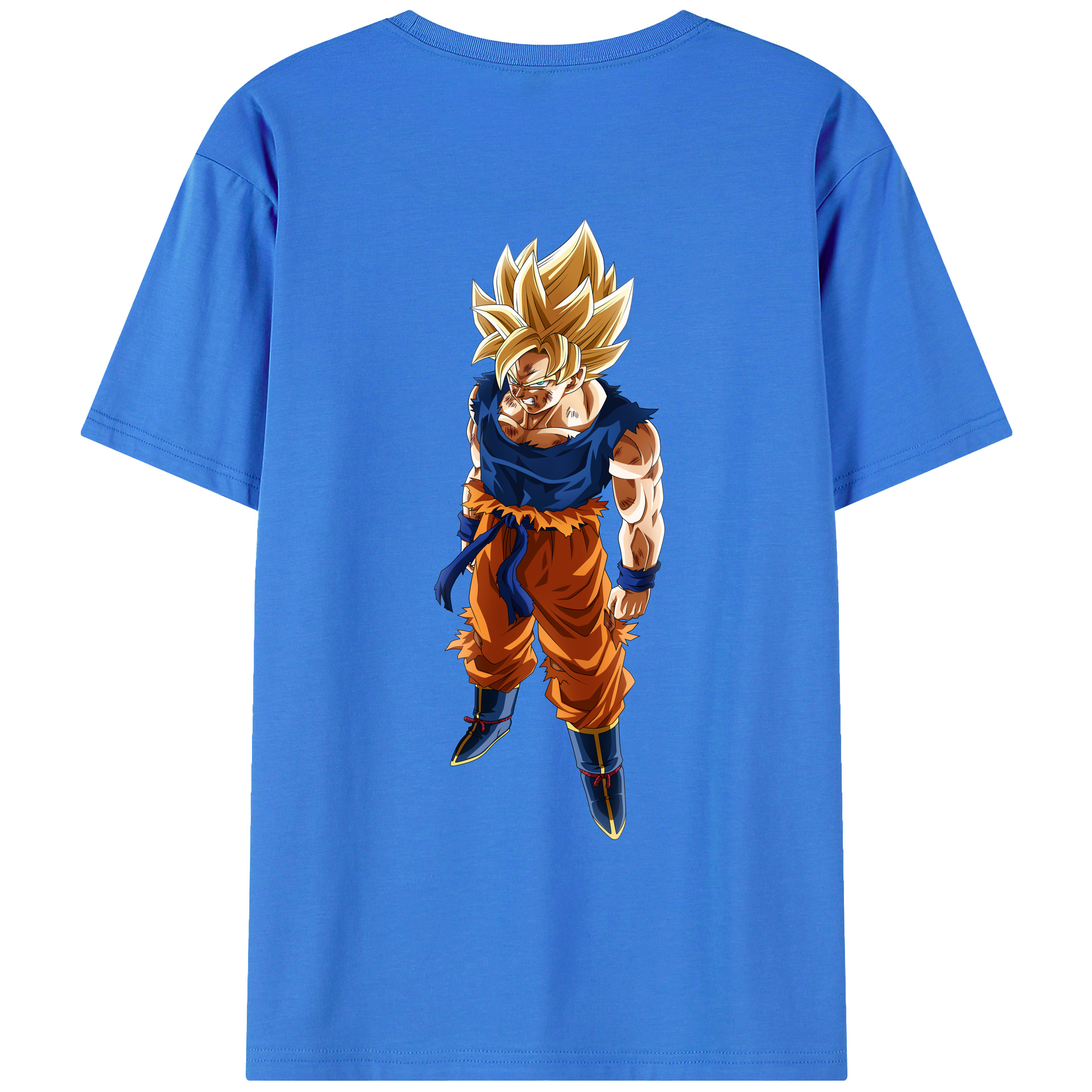 （画像用） ドラゴンボール 孫悟空（そん ごくう）Son Goku カカロット DRAGON BALL Kakarotto 綿100％ メンズ半袖Tシャツ（バックプリント） 通気性