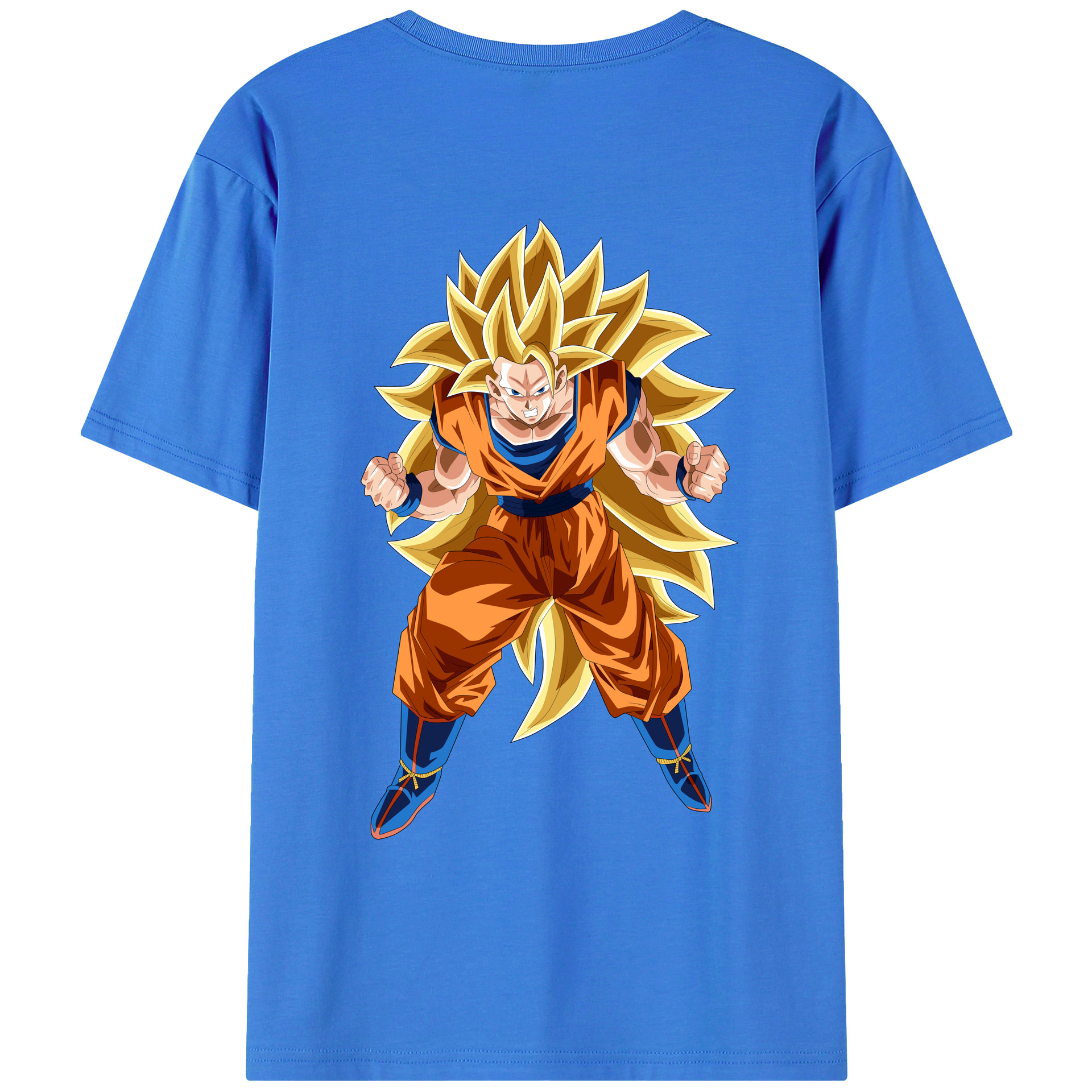 （画像用） ドラゴンボール 孫悟空（そん ごくう）Son Goku カカロット DRAGON BALL Kakarotto 綿100％ メンズ半袖Tシャツ（バックプリント） 通気性