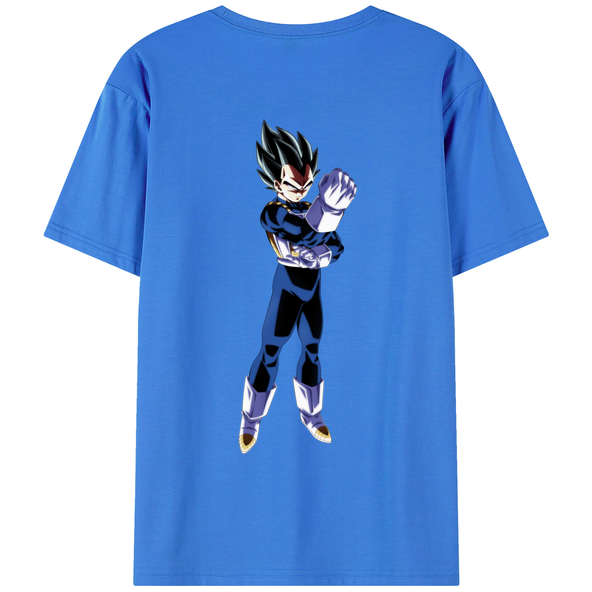 （画像用） ドラゴンボール ベジータ四世（Bejīta Yonsei）DRAGON BALL Vegeta IV 綿100％ メンズ半袖Tシャツ（バックプリント） 通気性