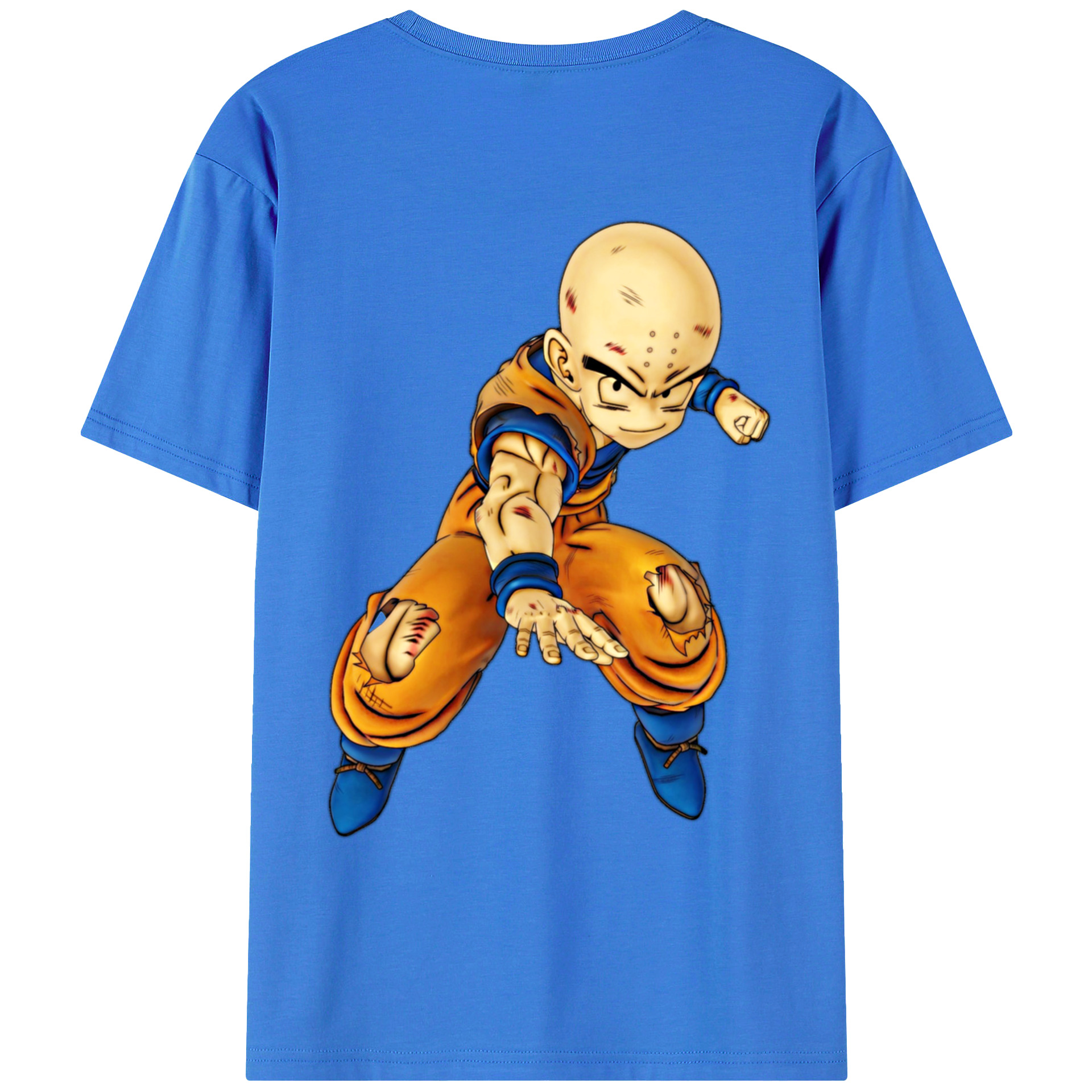 （画像用） ドラゴンボール クリリン DRAGON BALL krillin 綿100％ メンズ半袖Tシャツ（バックプリント） 通気性