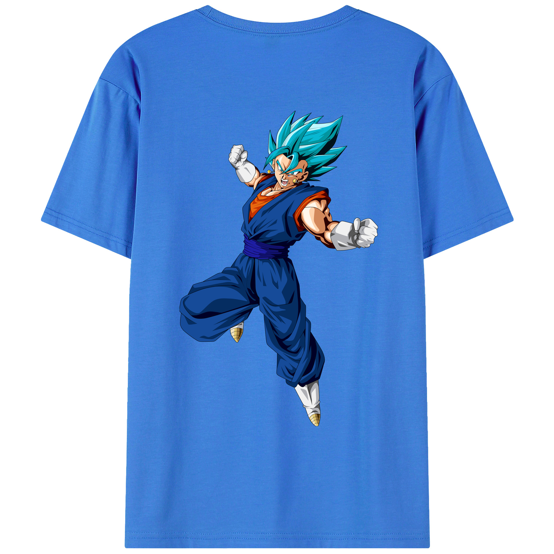 （画像用） ドラゴンボール ベジット DRAGON BALL Vegetto 綿100％ メンズ半袖Tシャツ（バックプリント） 通気性