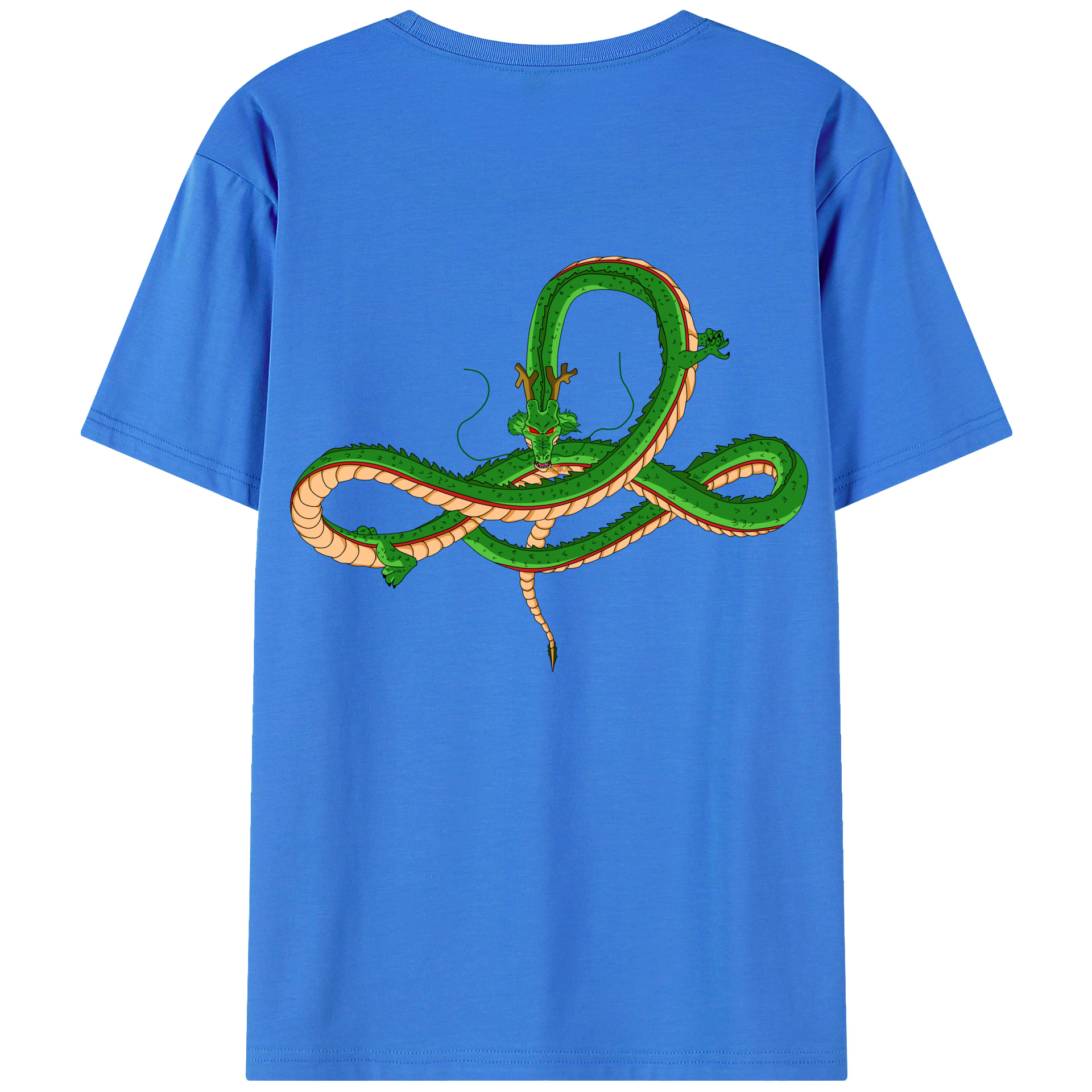 （画像用） ドラゴンボール 神龍 シェンロン DRAGON BALL Shenron 綿100％ メンズ半袖Tシャツ（バックプリント） 通気性