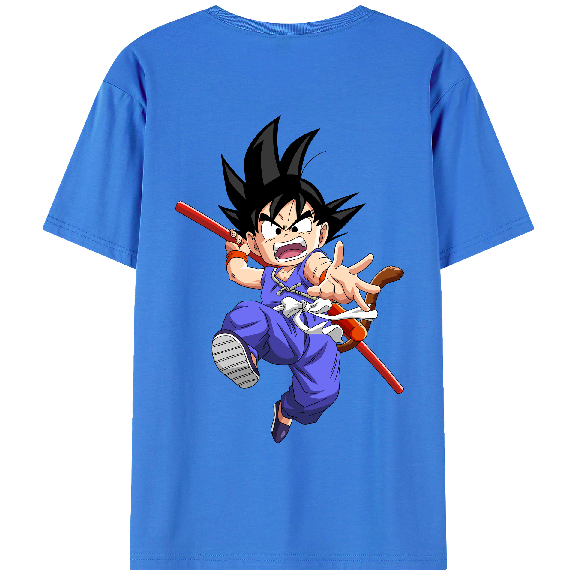 （画像用） ドラゴンボール 孫悟空（そん ごくう）Son Goku カカロット DRAGON BALL Kakarotto 綿100％ メンズ半袖Tシャツ（バックプリント） 通気性