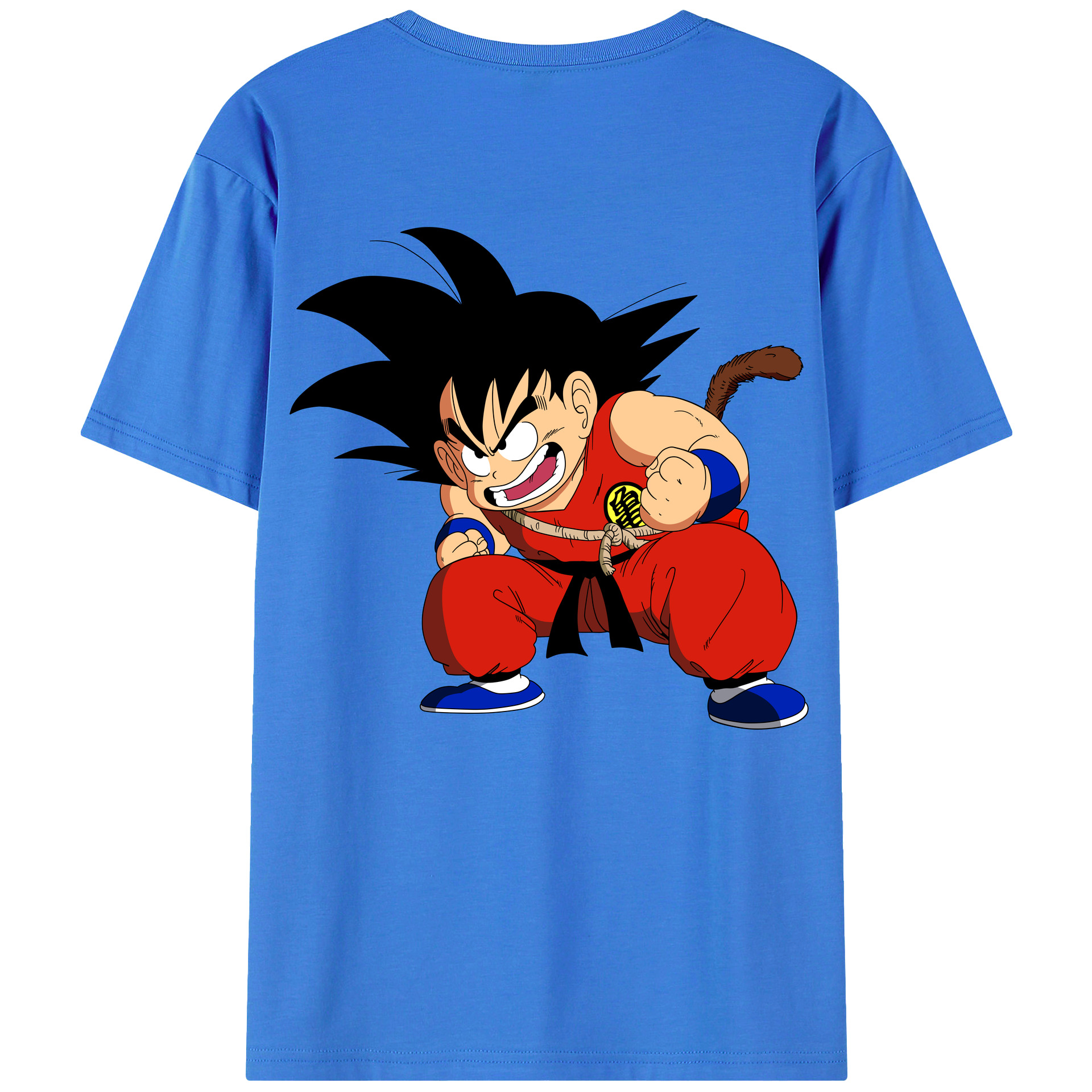 （画像用） ドラゴンボール 孫悟空（そん ごくう）Son Goku カカロット DRAGON BALL Kakarotto 綿100％ メンズ半袖Tシャツ（バックプリント） 通気性